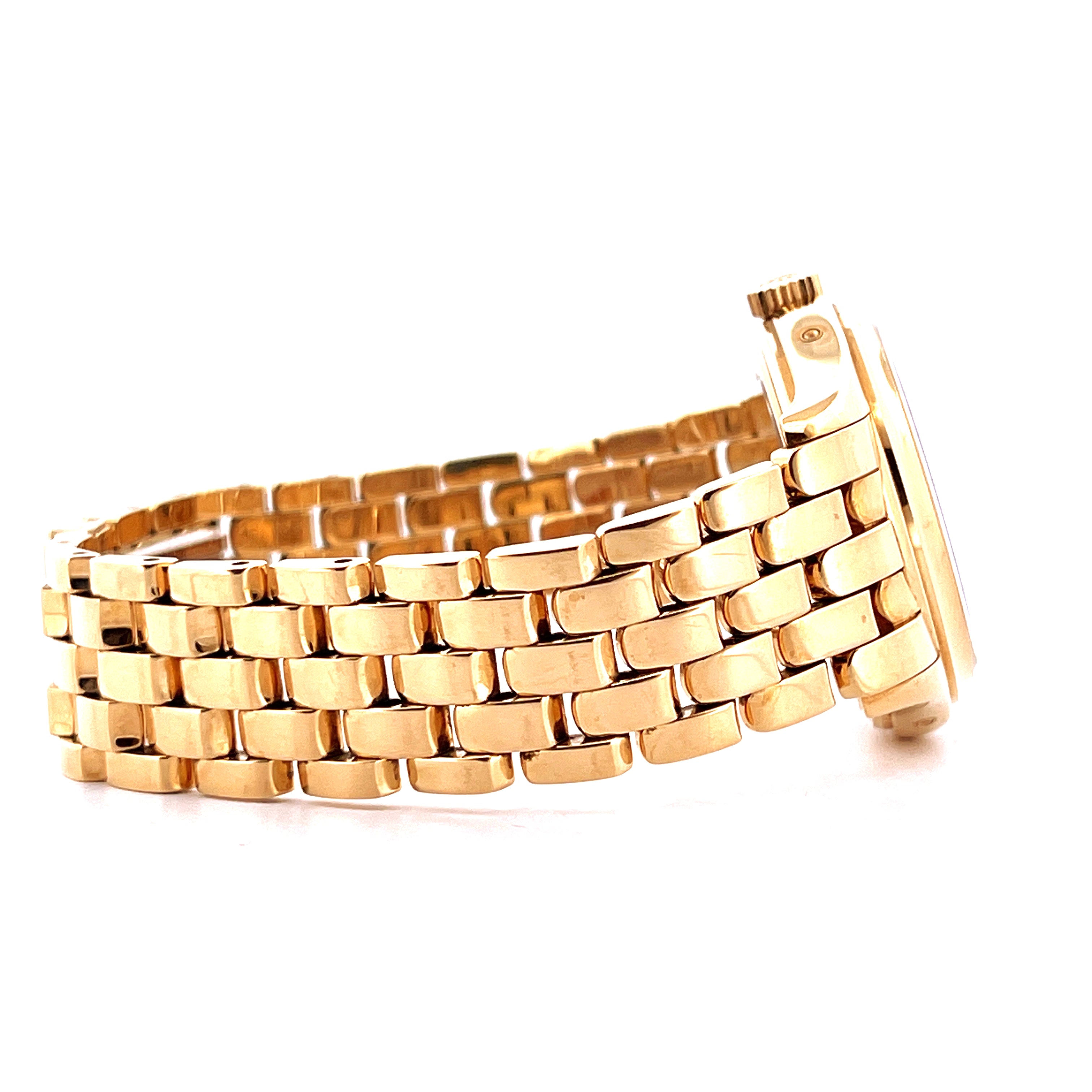 Patek Philippe Annual Calendar 5036/1J aus Gelbgold, Seitenansicht des Armbands mit Gliederarmband