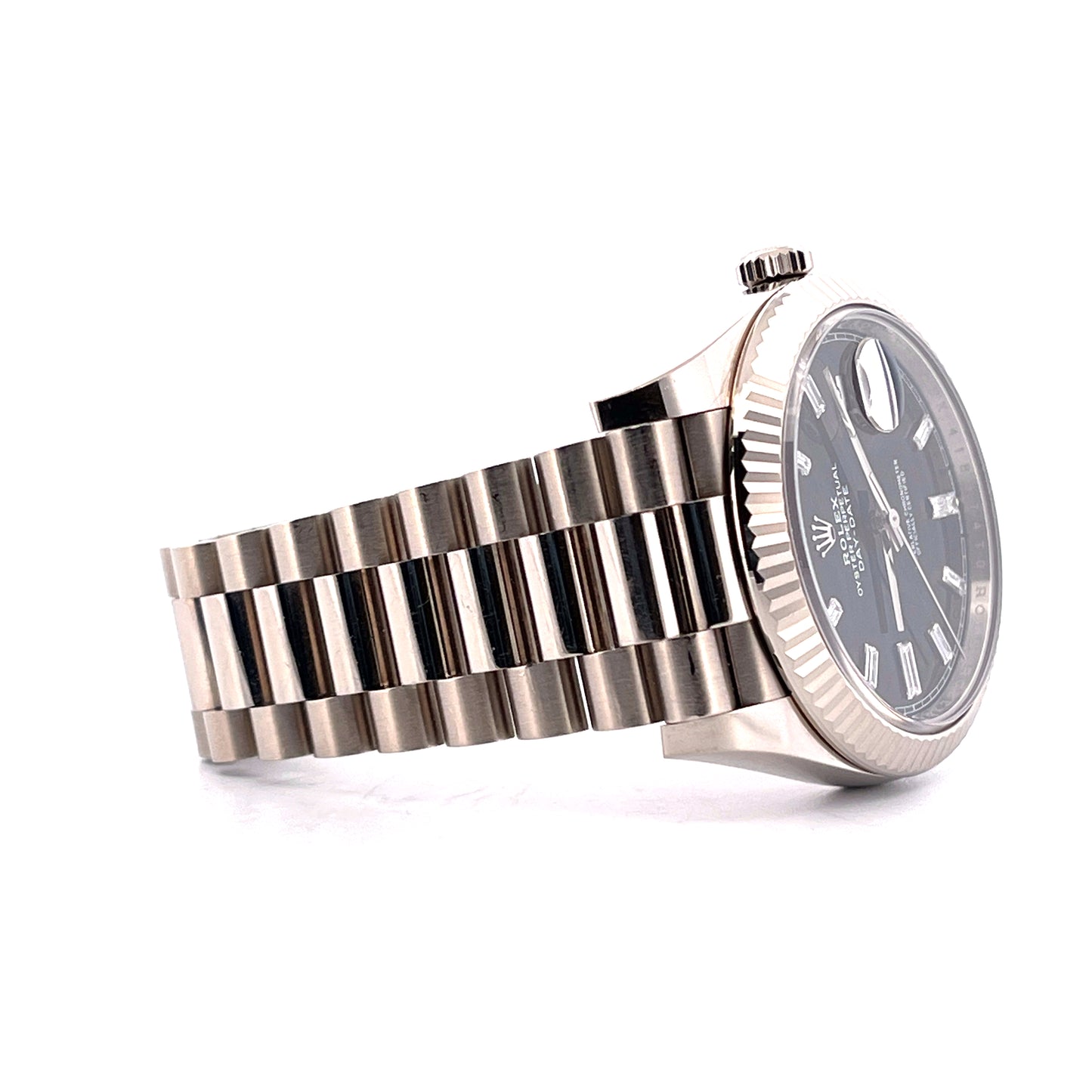 Rolex - Rolex Day-Date 40 Black Dial & Baguette Diamonds - Juwelier Spliedt