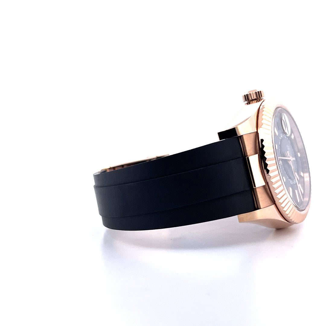 Sky-Dweller 42 Roségold mit Kautschukband / graues Zifferblatt / Everose - Juwelier Spliedt