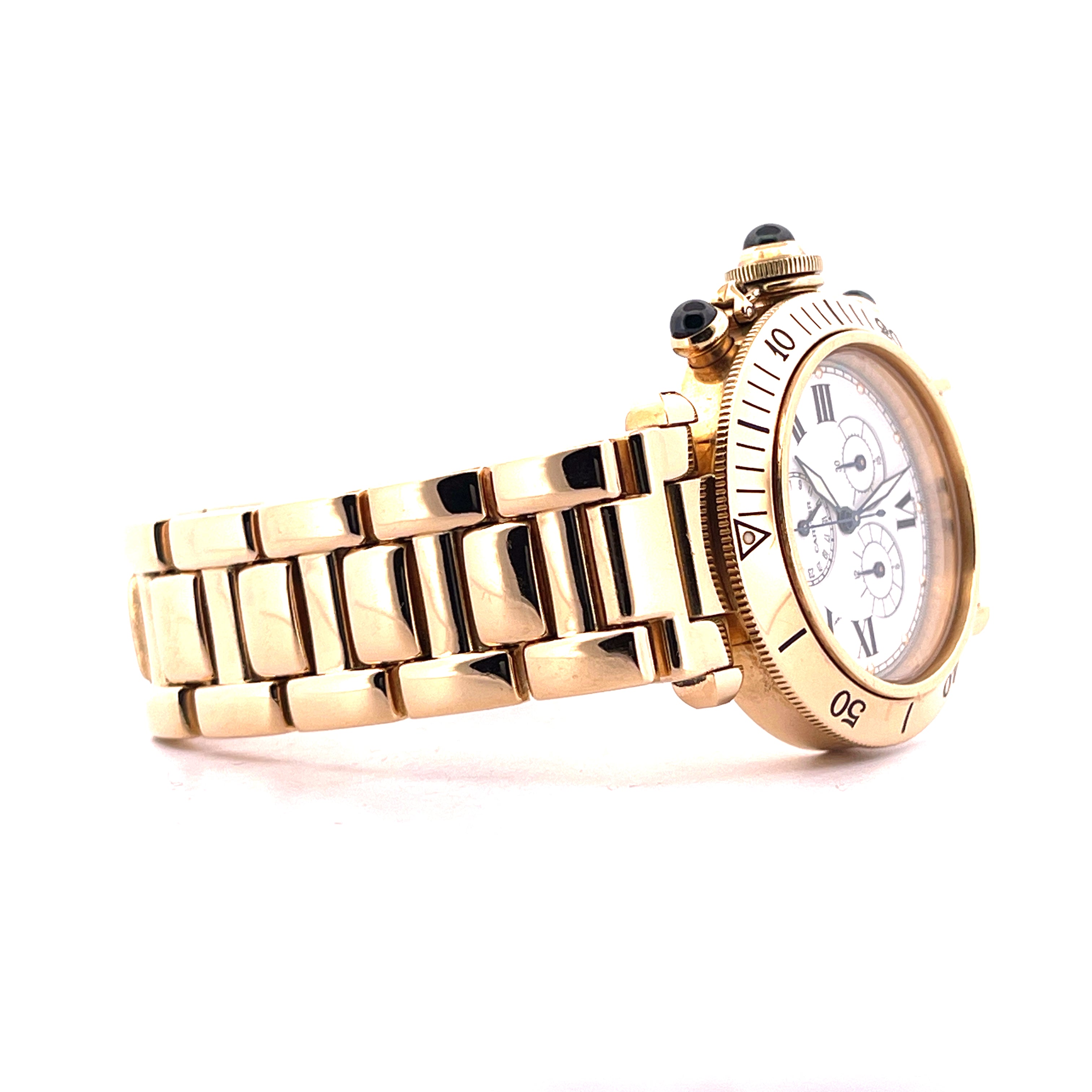 Pasha 35mm Chronograph 18k Full-Gold