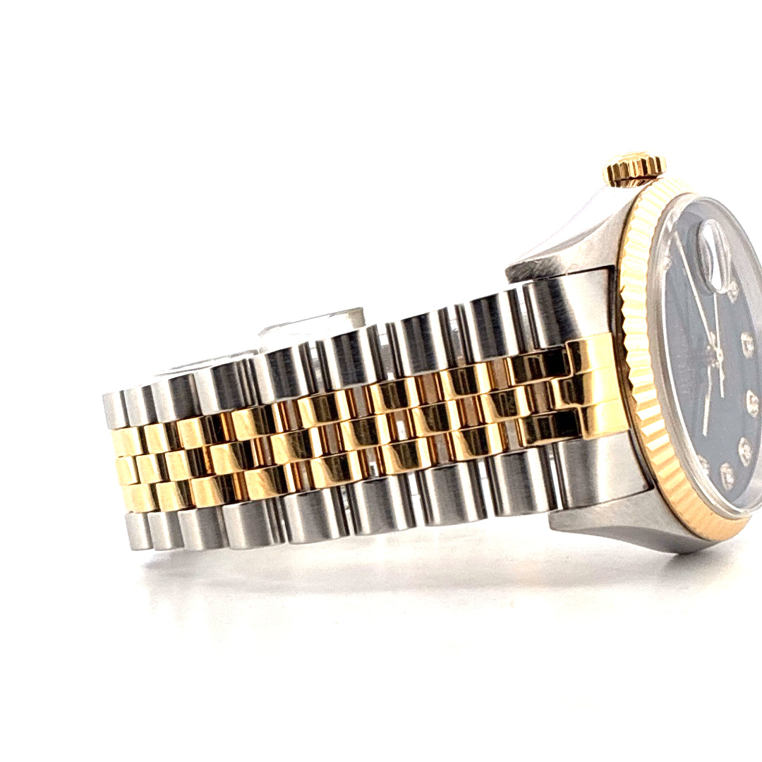 Datejust 36 Bicolor / Stahl/Gelbgold / schwarzes Zifferblatt (1999) - Juwelier Spliedt