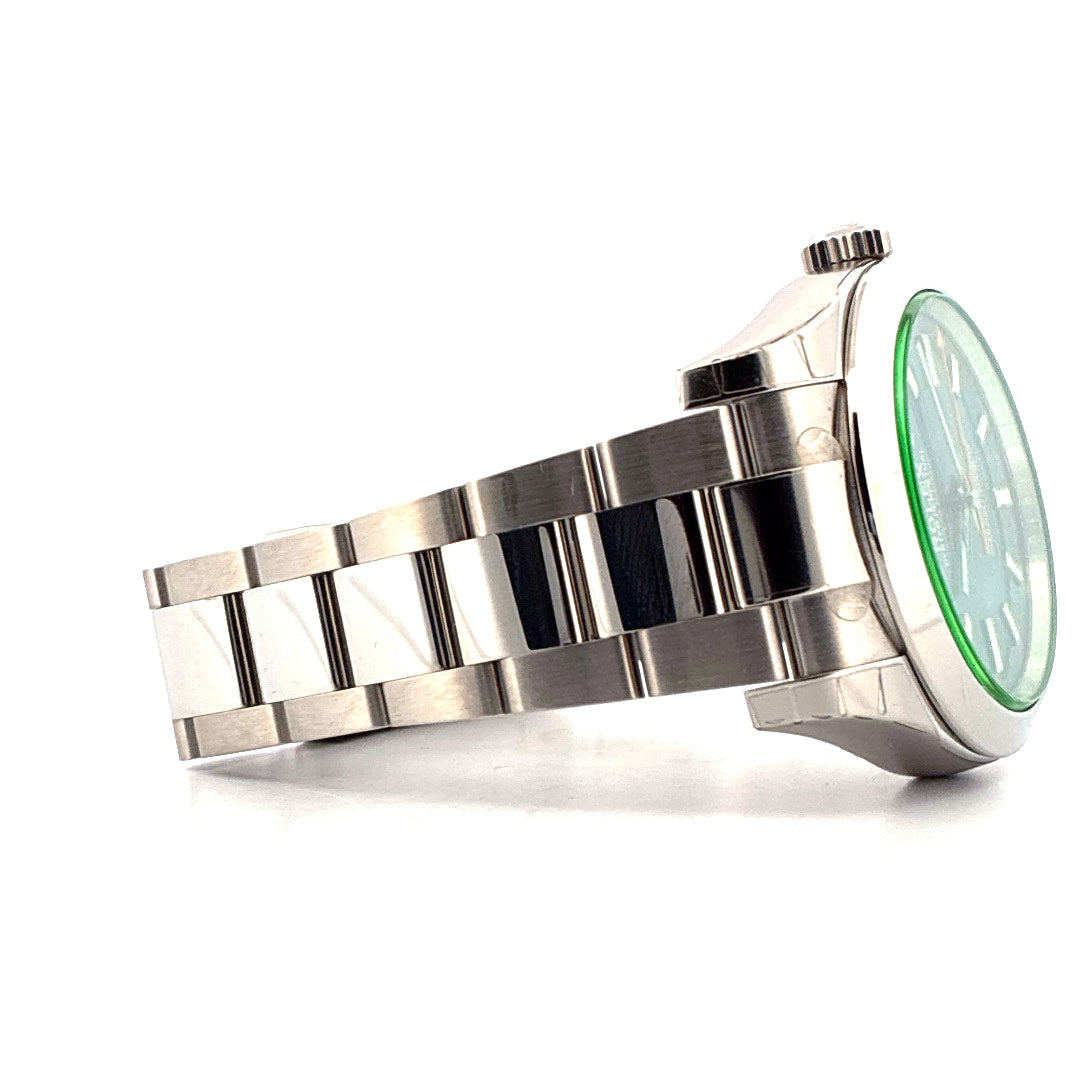 Milgauss / ungetragen / fully stickers / Z-Blue Dial / grünes Glas (2016)