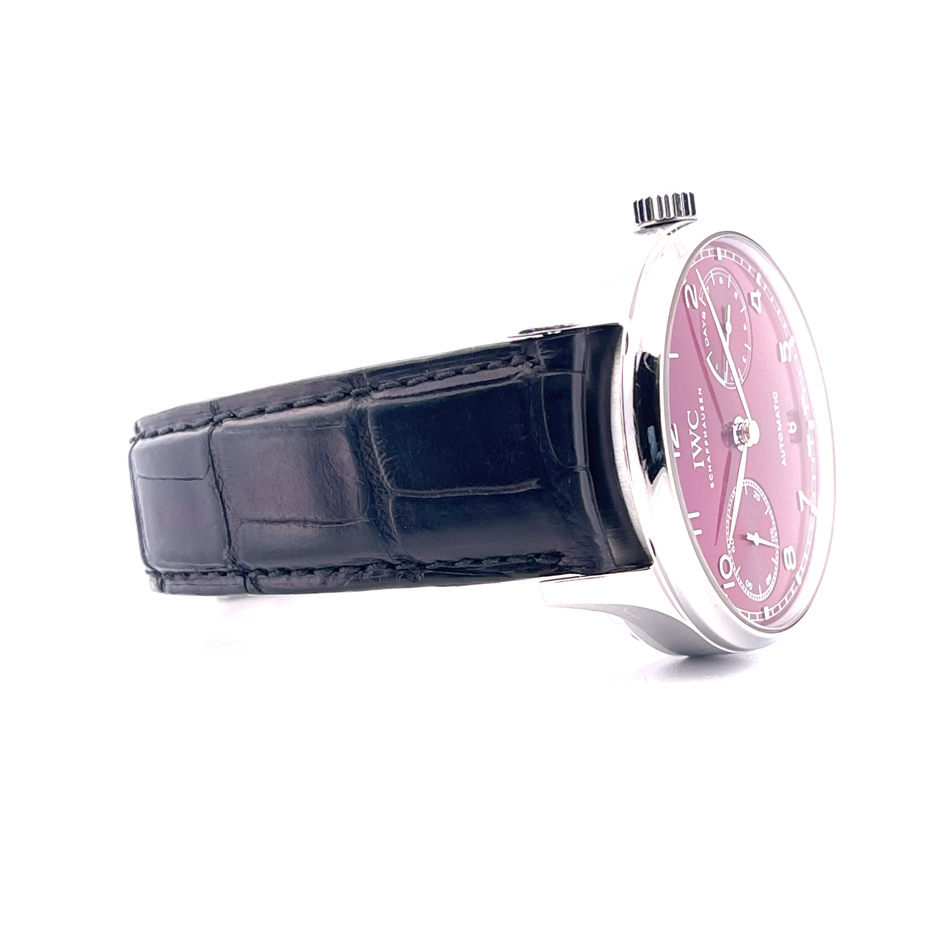 Portugieser Automatik / Red Dial / Leather Strap / Folding Clasp