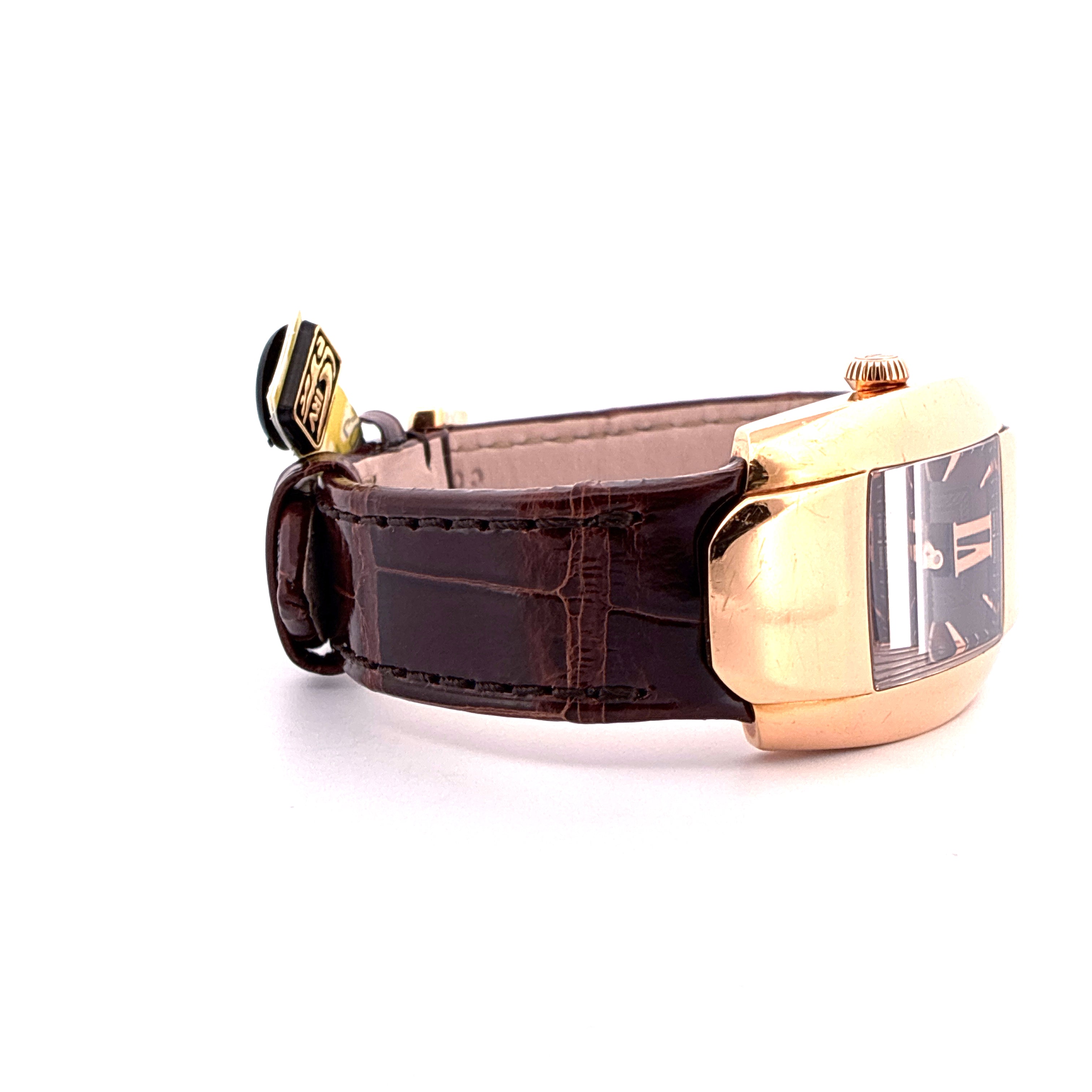 La Strada / Roségold / unworn leather strap / brown dial / Box & Papers