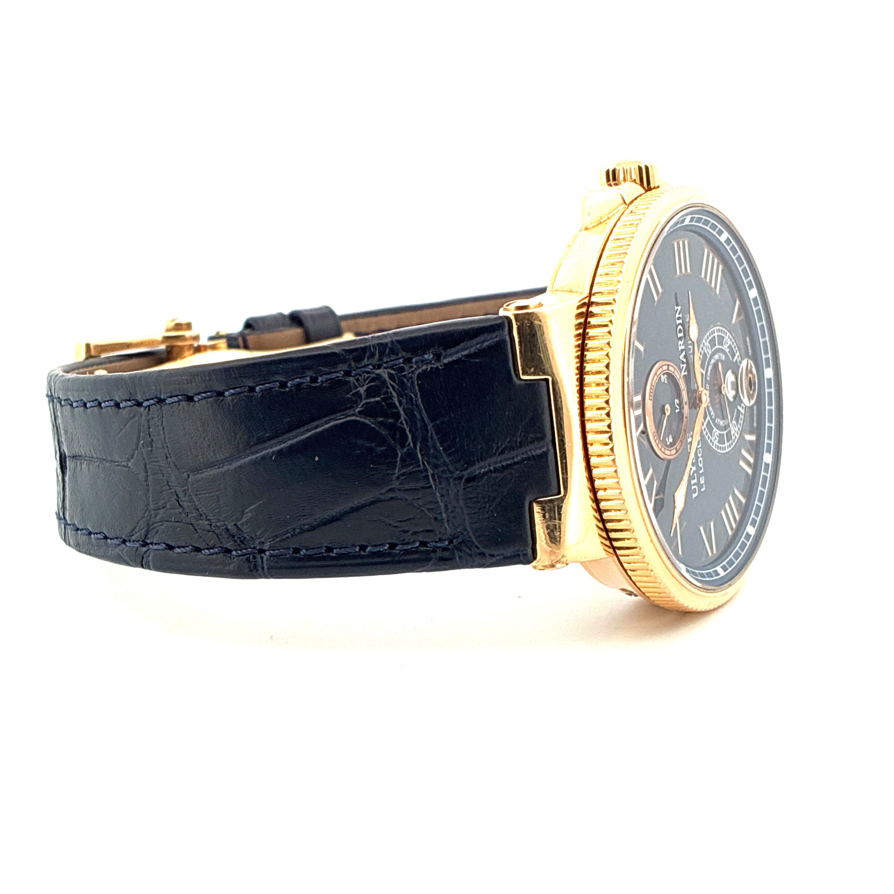 Maxi Marine Chronometer 43mm Blue Dial / Folding clasp / Box & Papers
