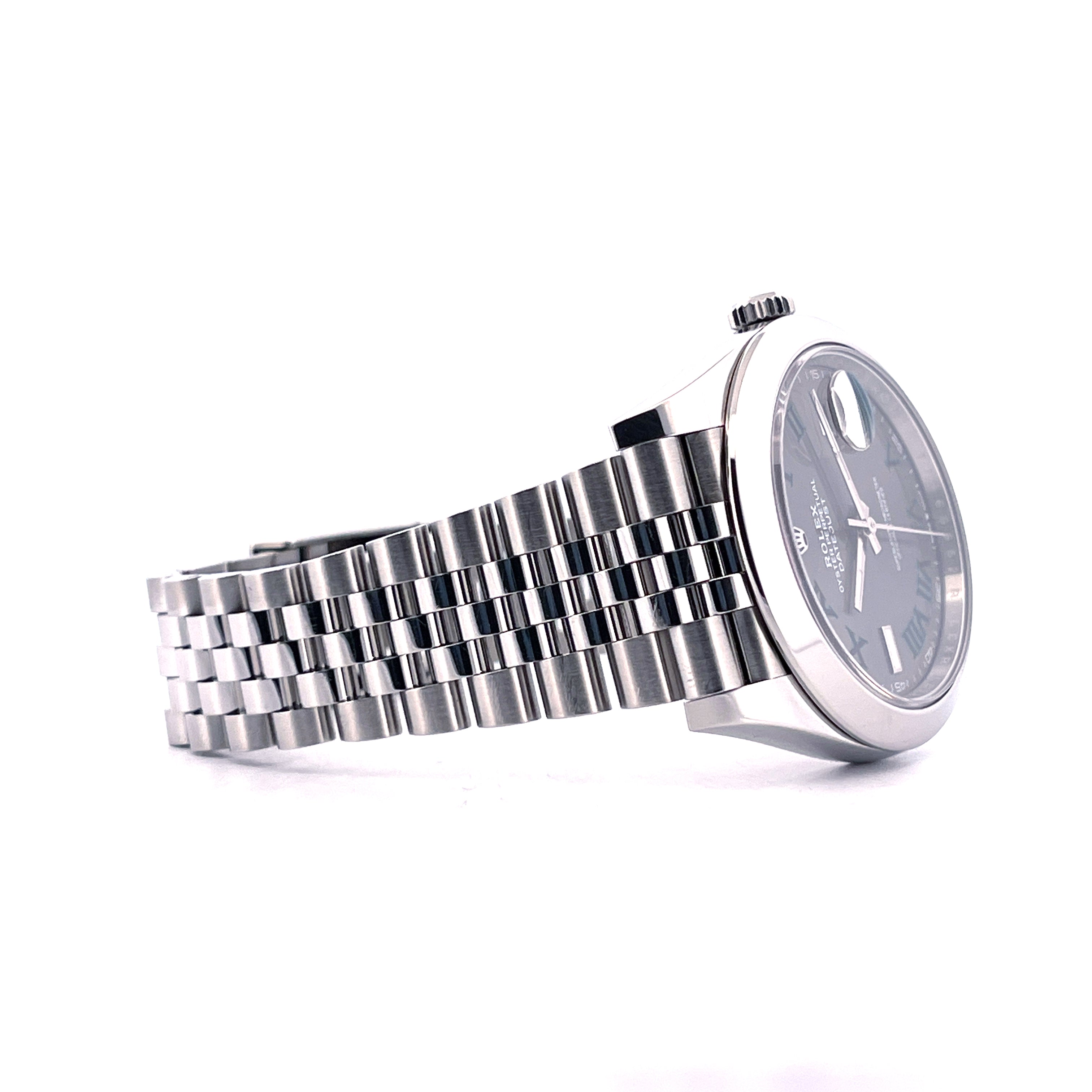 Rolex Datejust 41 Wimbledon 126300 Jubilee aus Edelstahl mit dunklem Zifferblatt