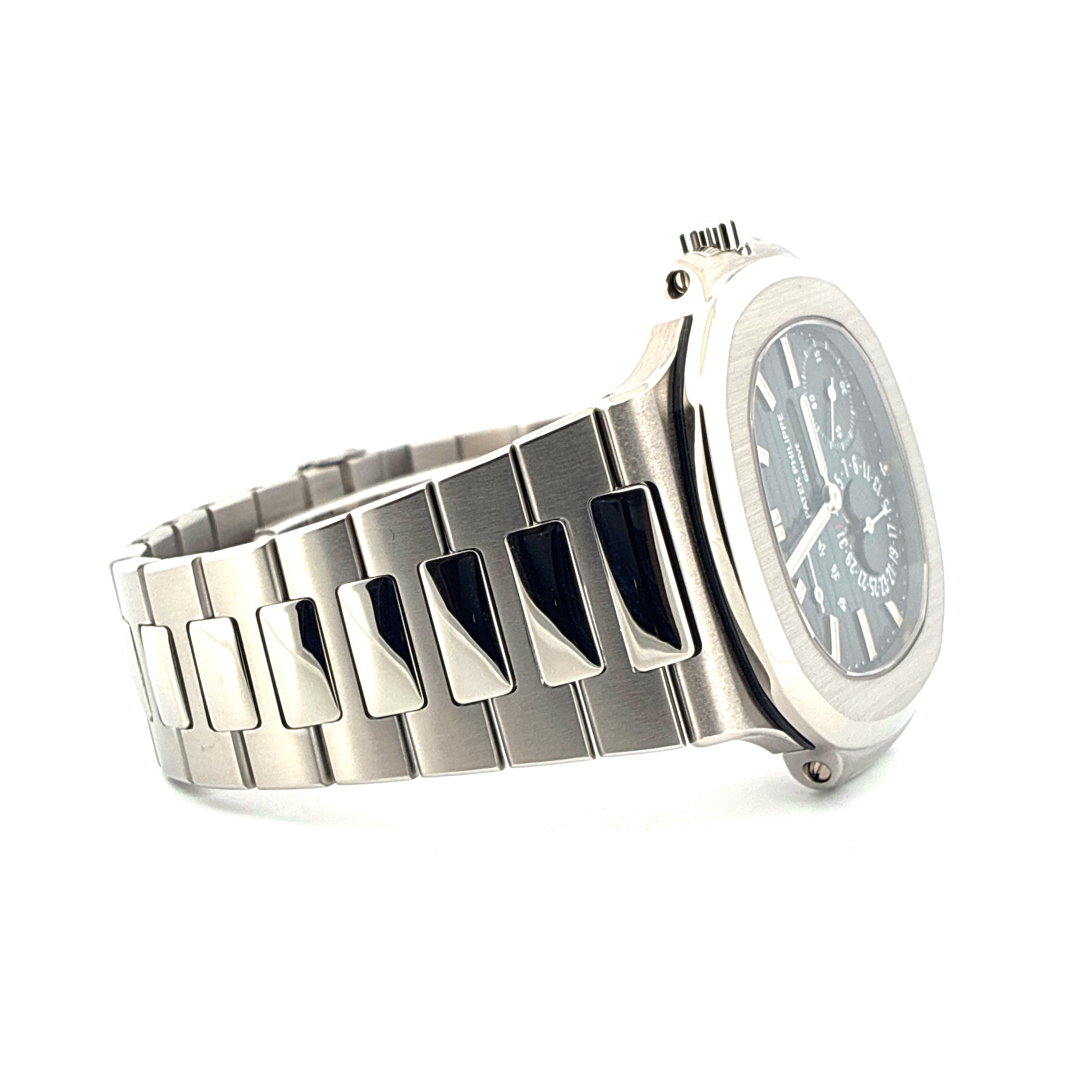 5712/1A-001 / very good Condition / Date - Moonphase - Power-Reserve / Patek Service 2025 / Blue Dial / Full-Set / Germany 2007