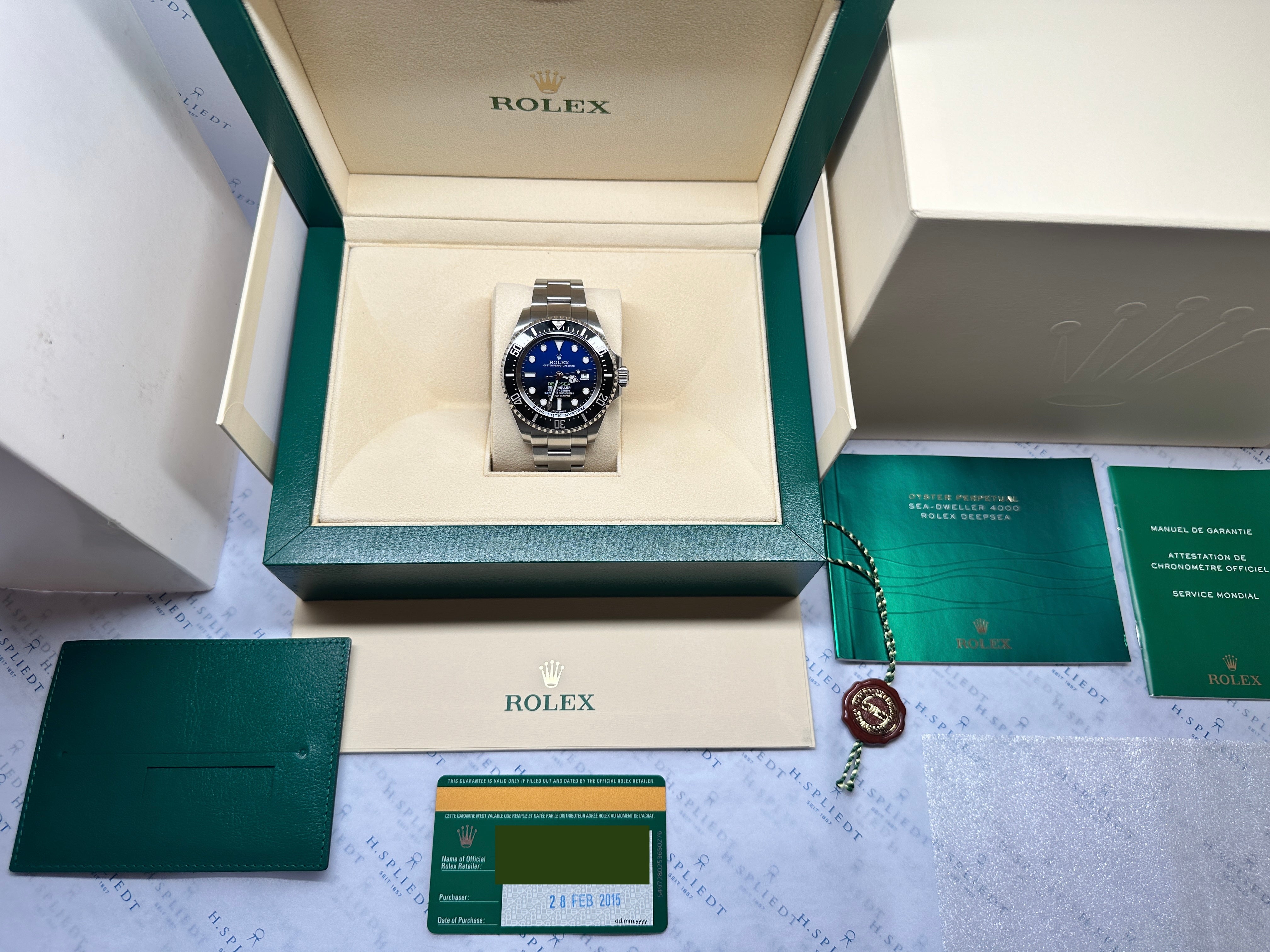 Rolex Deepsea Sea-Dweller James Cameron Stahl Automatik in original Verpackung mit Papieren