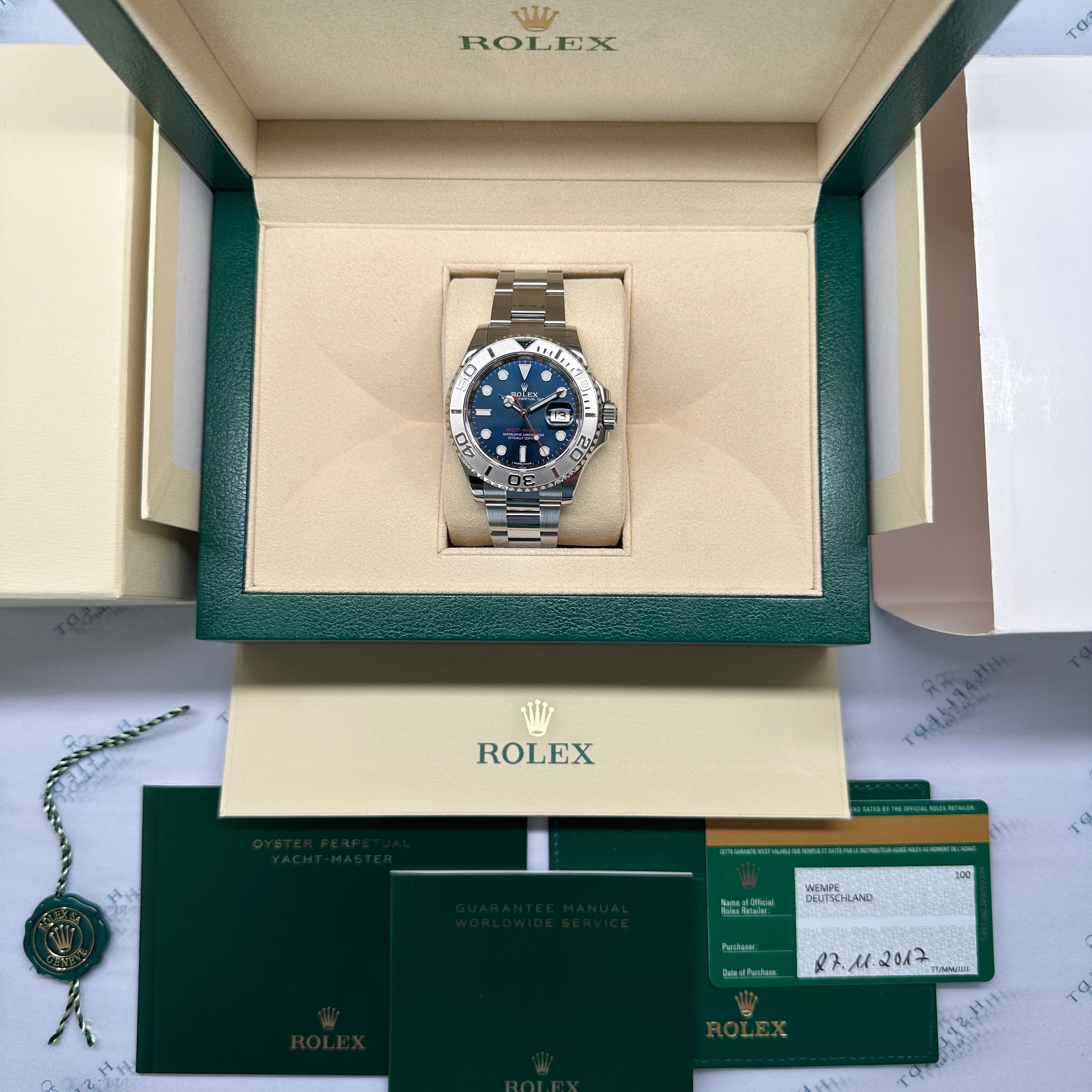 Yacht-Master 40 Blue Dial Ref. 116622 / Box and Paper / LC100 / 2017