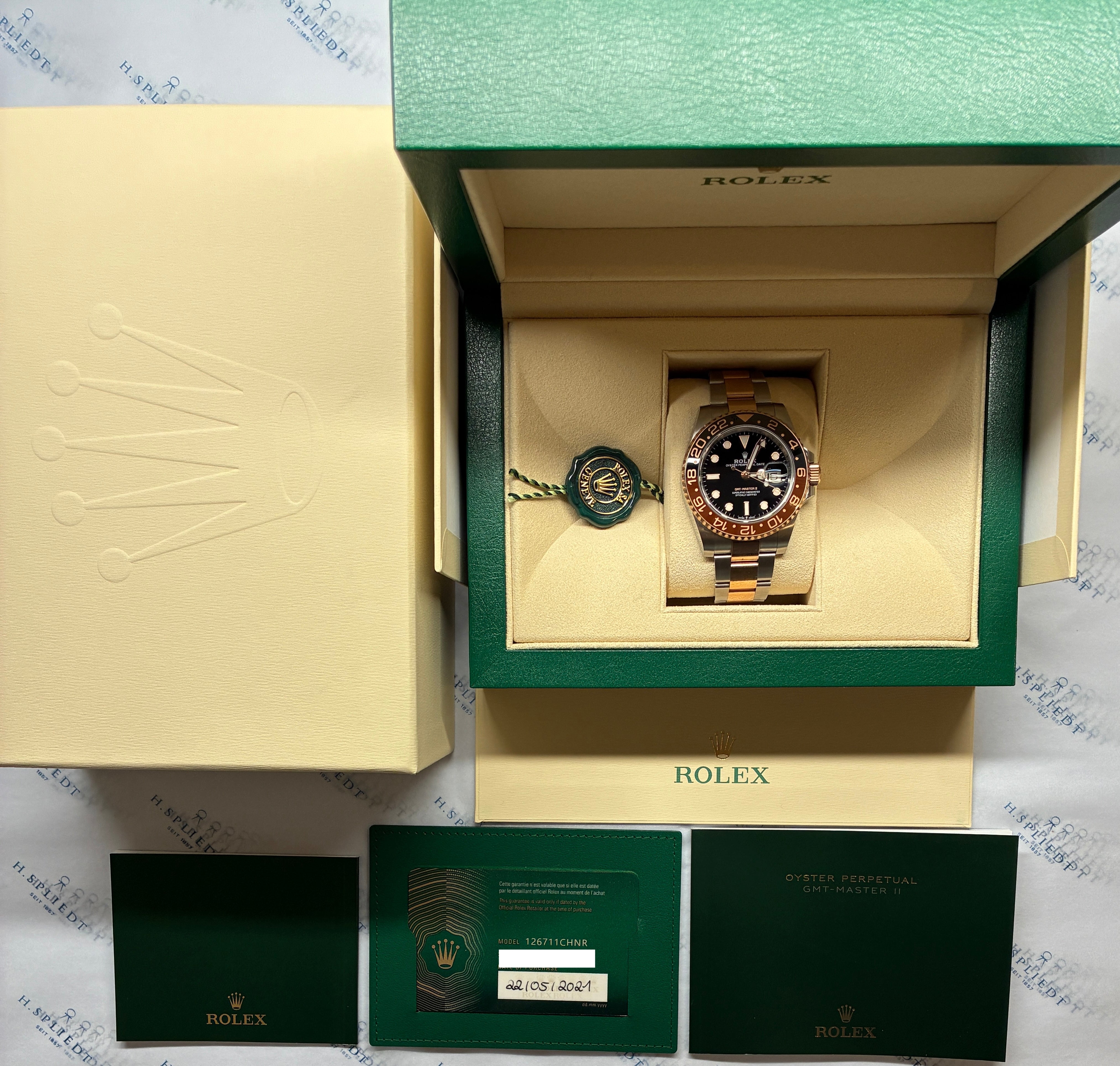 GMT-Master II / Rootbeer / Oyster strap / Full-Set / 2021