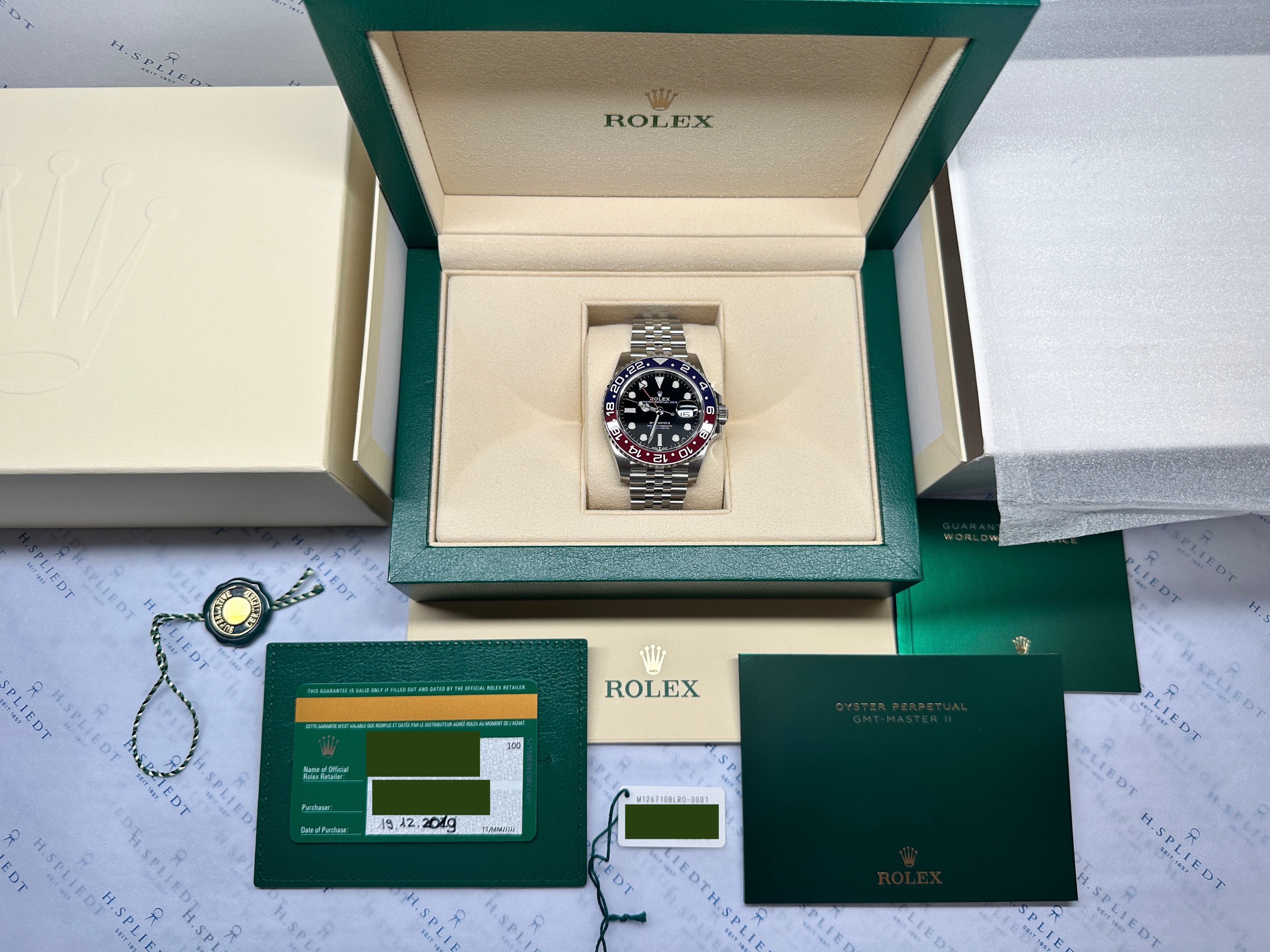 Rolex GMT-Master II Pepsi 2019 im Full Set mit allen Papieren und Box, sehr guter Zustand