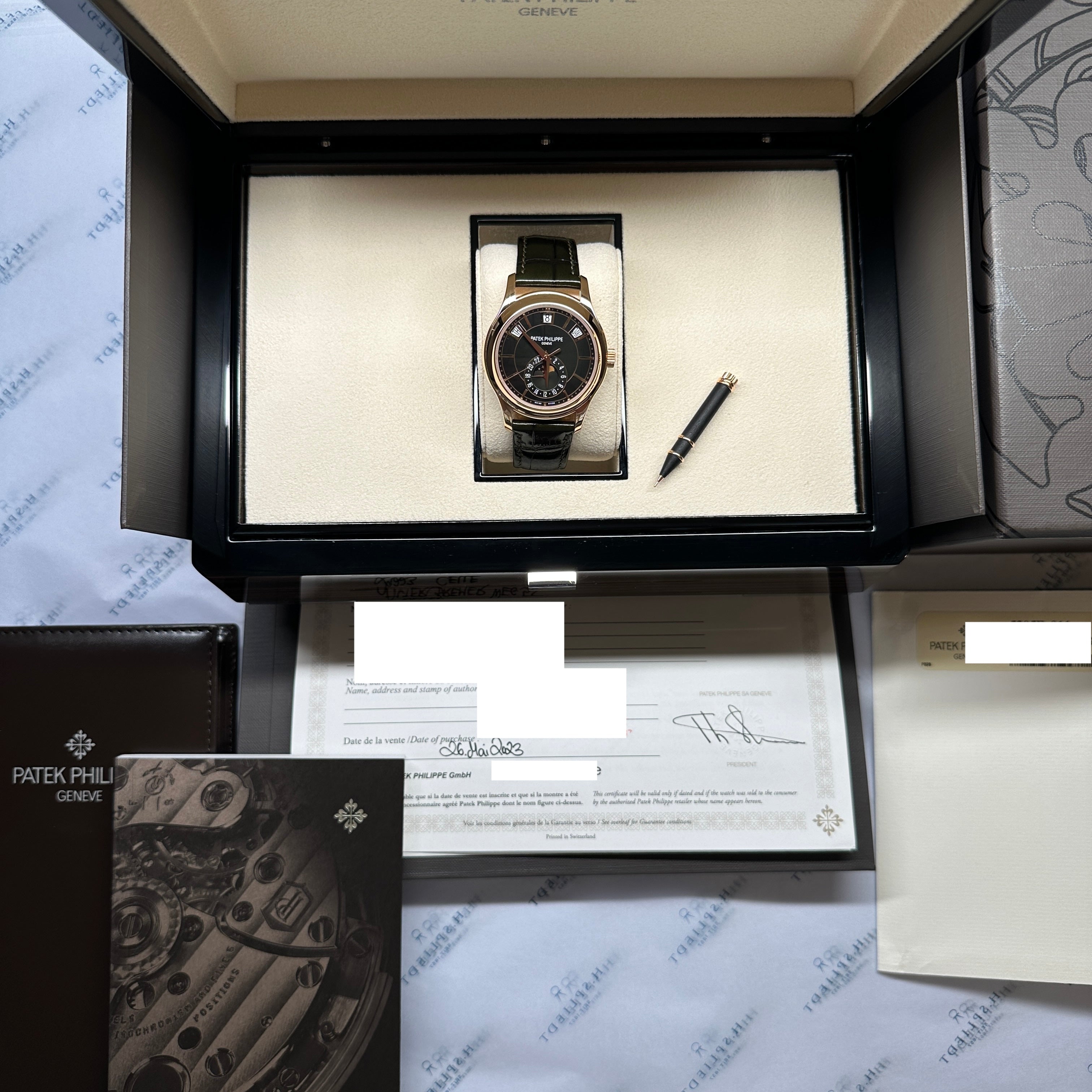 Annual Calendar Roségold 5205R-011 Green / Full Set / very good Condition / Germany / 2023