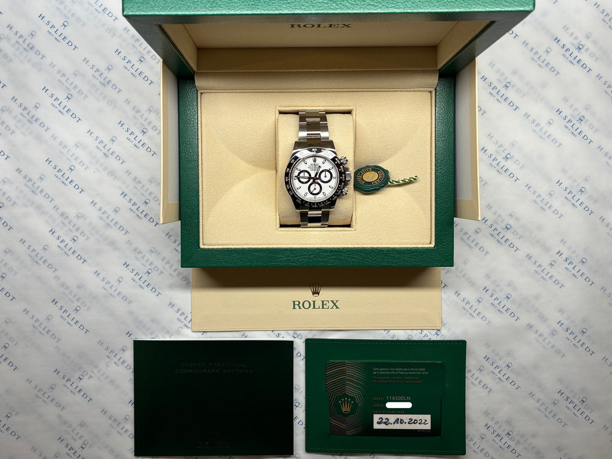 Daytona White Dial 116500LN / 12 Links / LIKE NEW / Box and paper / 2022