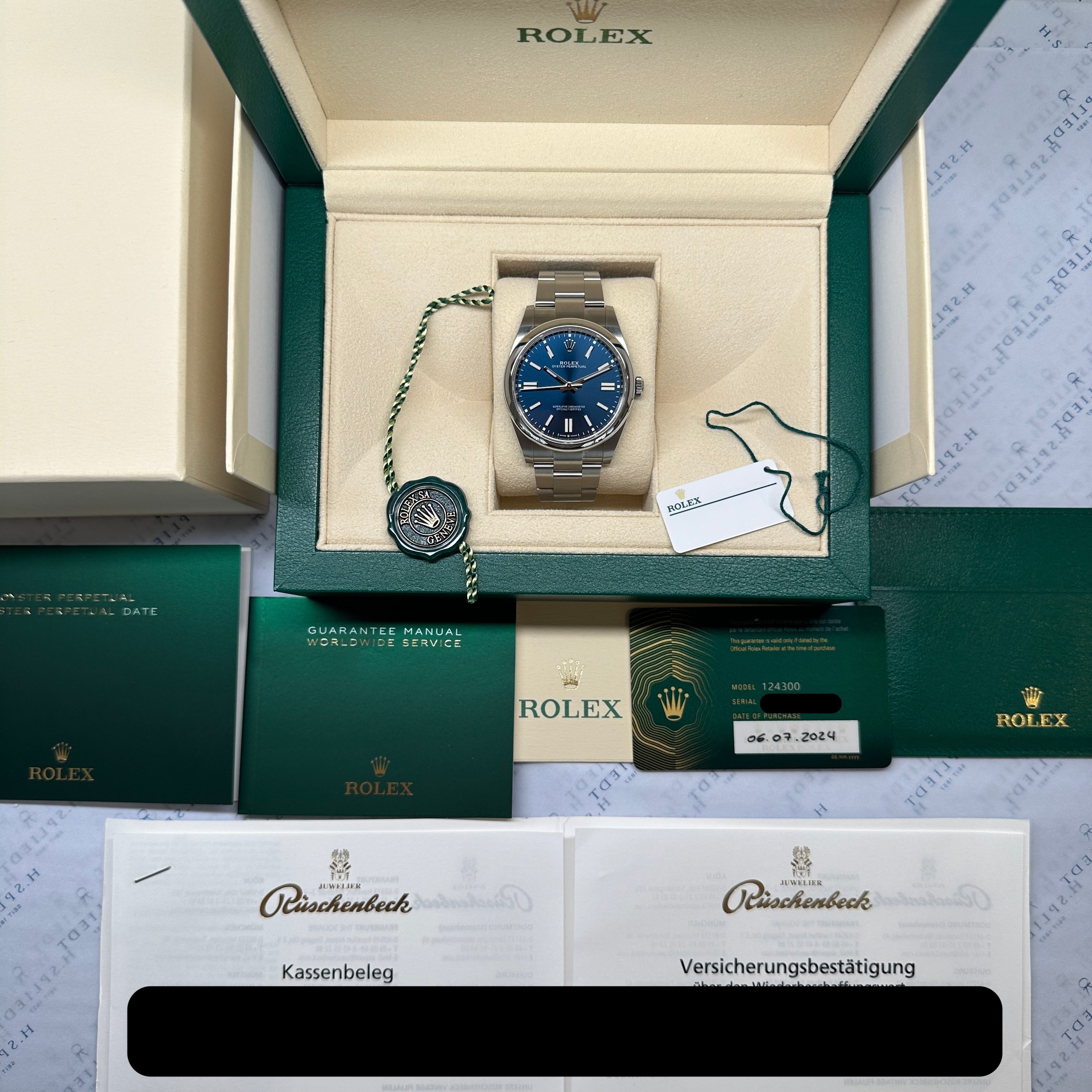 Oyster Perpetual 41 Blue / Germany / like new / perfect Condition / Full Set + Invoice / 2024