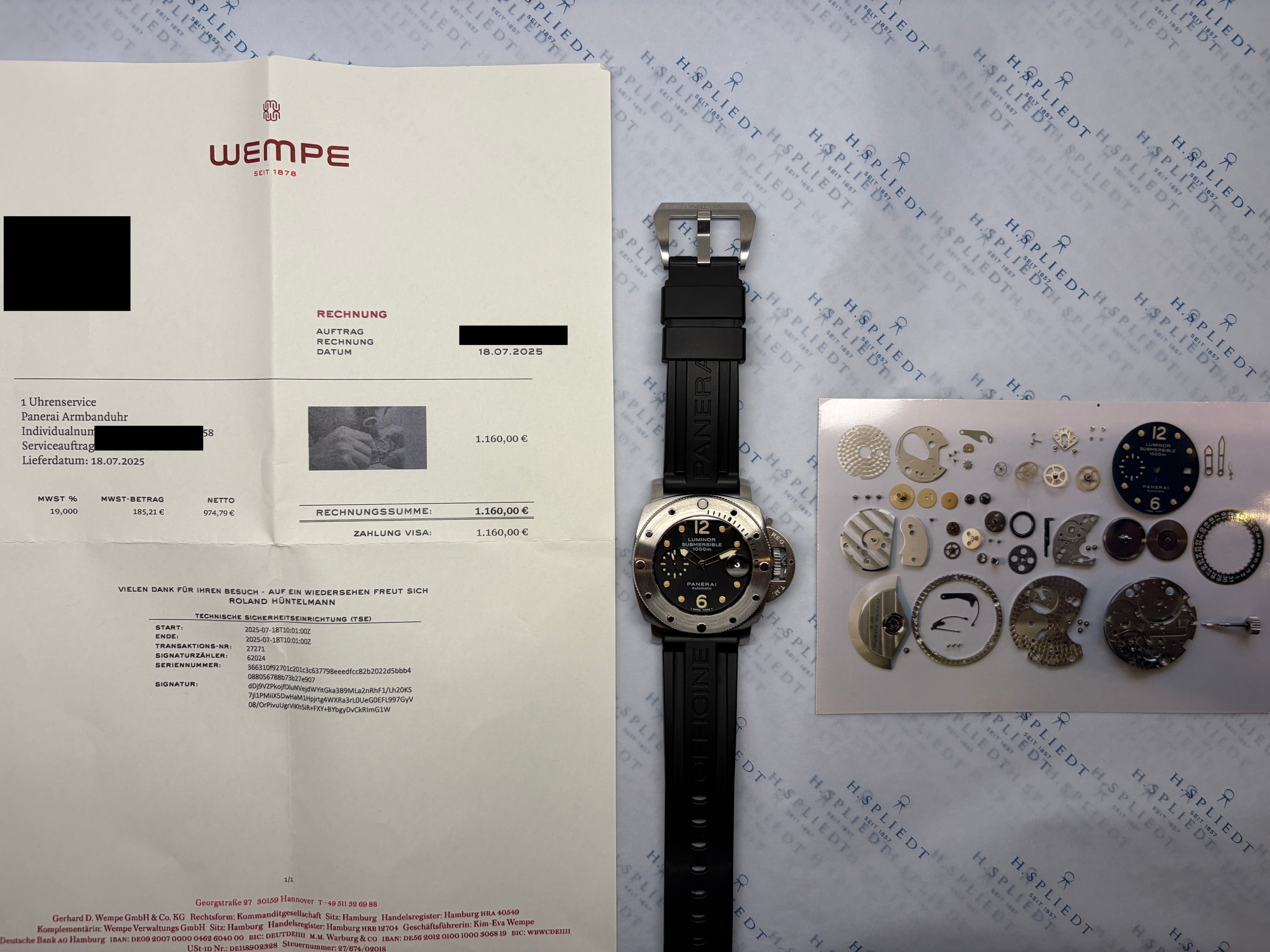 Luminor Submersible 1950 PAM00243 Limited Edition 700 / Wempe Service 2025 / 2007