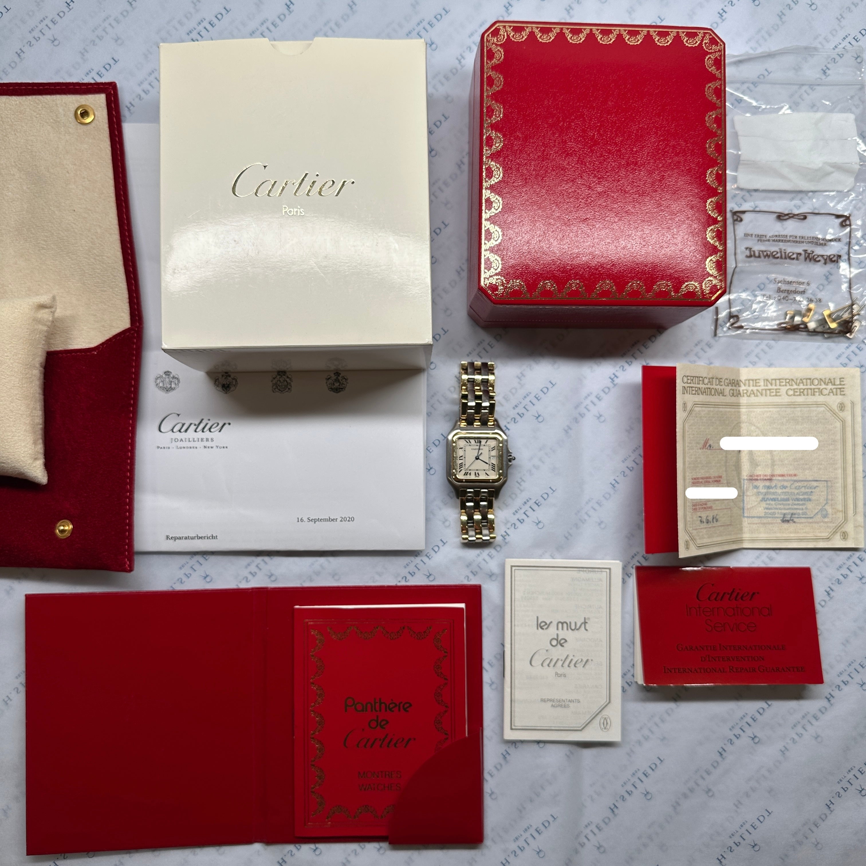 Cartier Panthere Jumbo Vintage von 1986 als Full Set mit Box, Papieren und Service von 2020