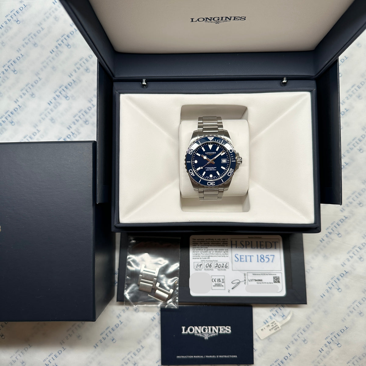 HydroConquest 39mm Blue Dial / Full Set / very good Condition / 2026