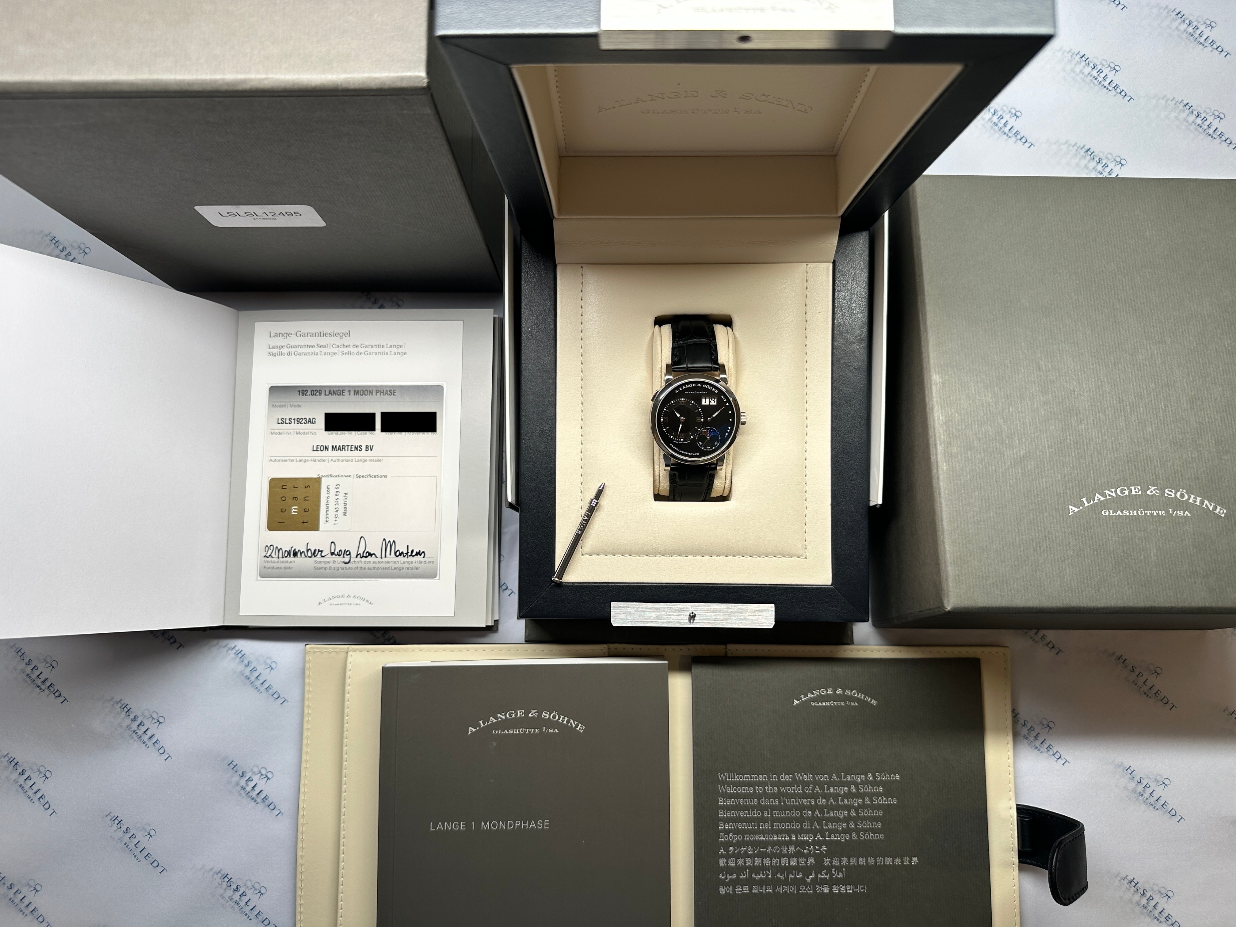 Lange 1 Moon Phase Whitegold / premium Condition / Full Set -2019-