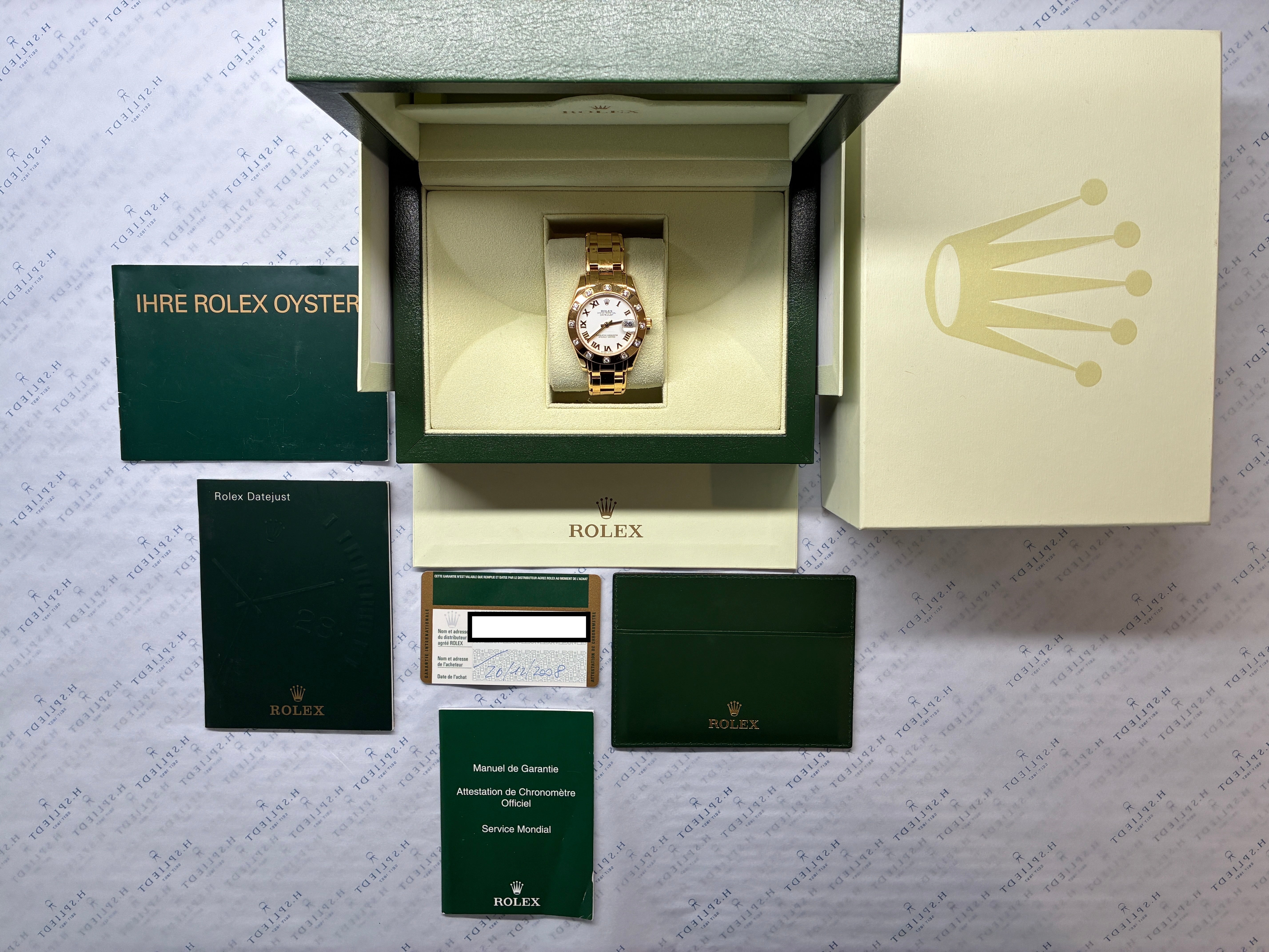 Datejust 31 / Pearlmaster / Box & Papers / 2008