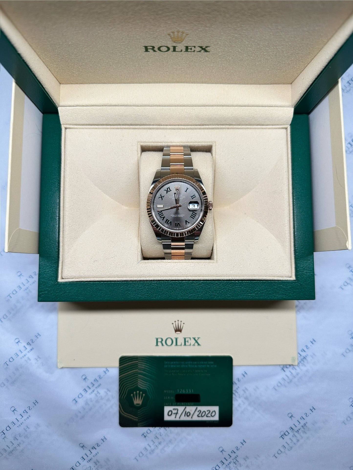 Rolex Datejust 41 Wimbledon Oyster / 2020 / Box & Paper