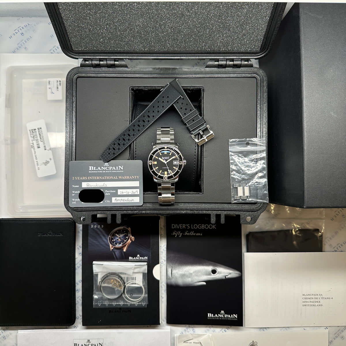 Fifty Fathoms BARAKUDA Limited Edition 1 of 500 / Full Set + Invoice / Blancpain Service 2023 / from 2019