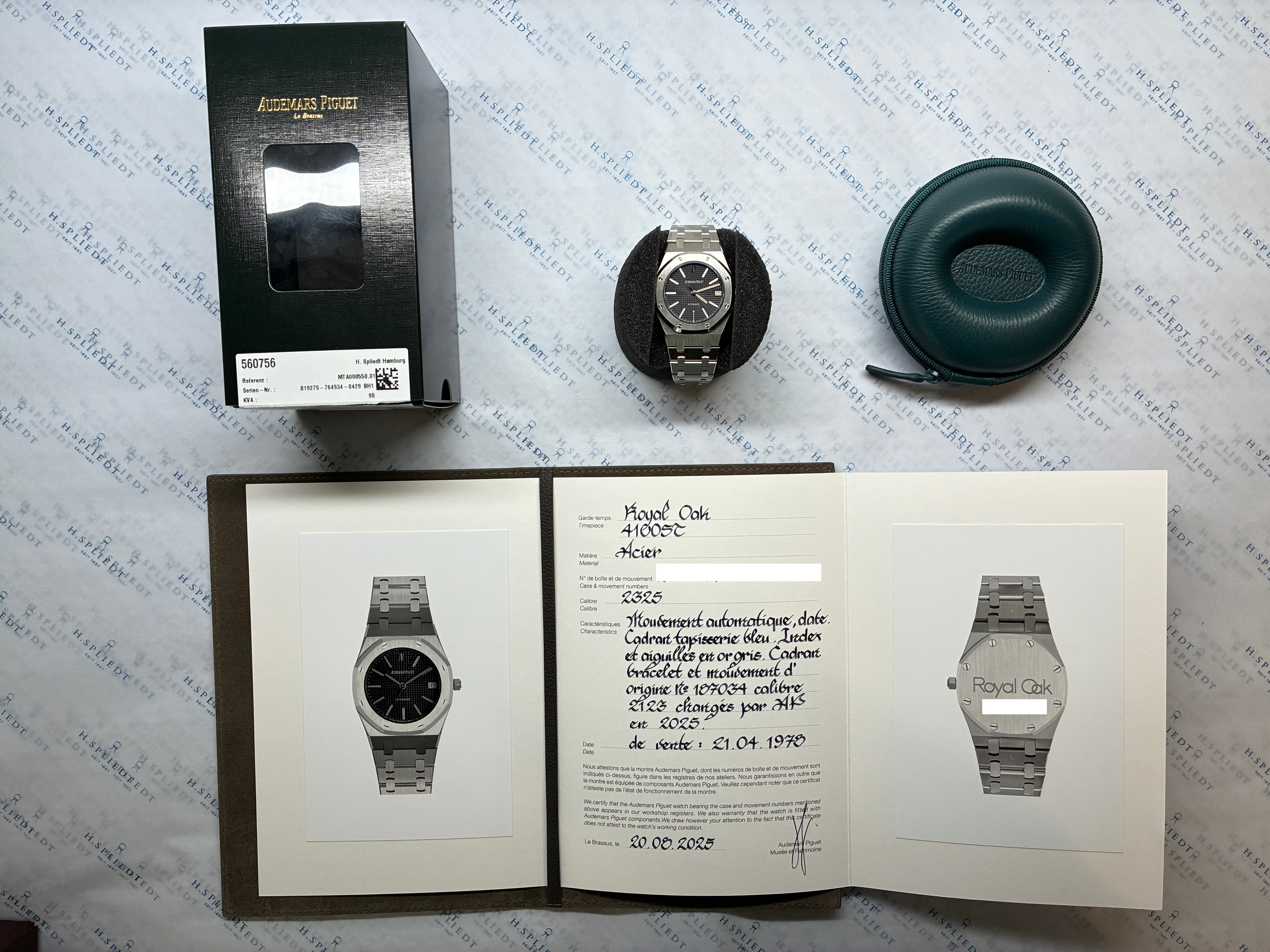 Royal Oak / Archive Extract / Audemars Piguet Service 2025 Blue Dial / 1978