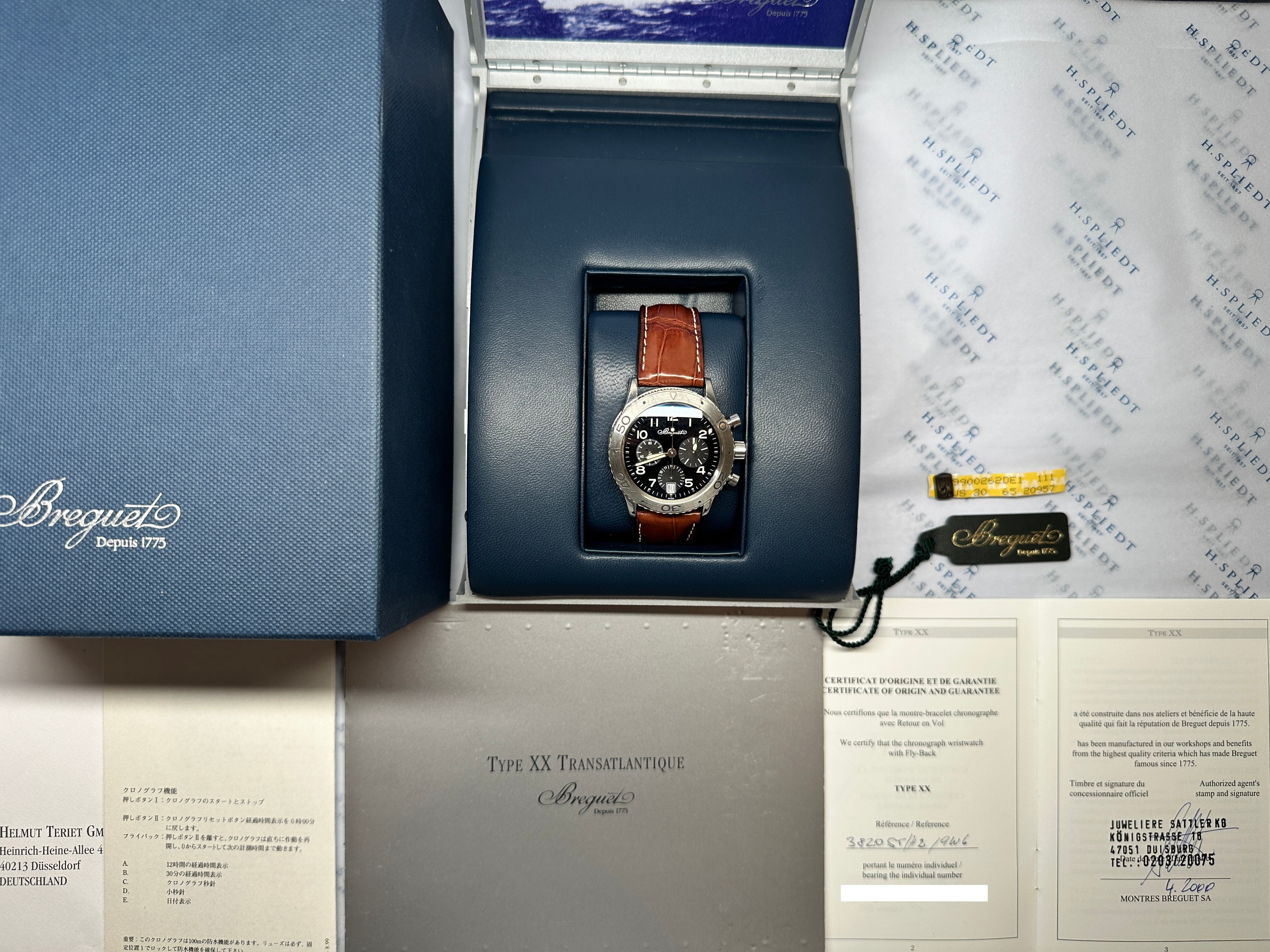 Type XX - XXI - XXII Transatlantique Leather Strap / Full-Set / 2000
