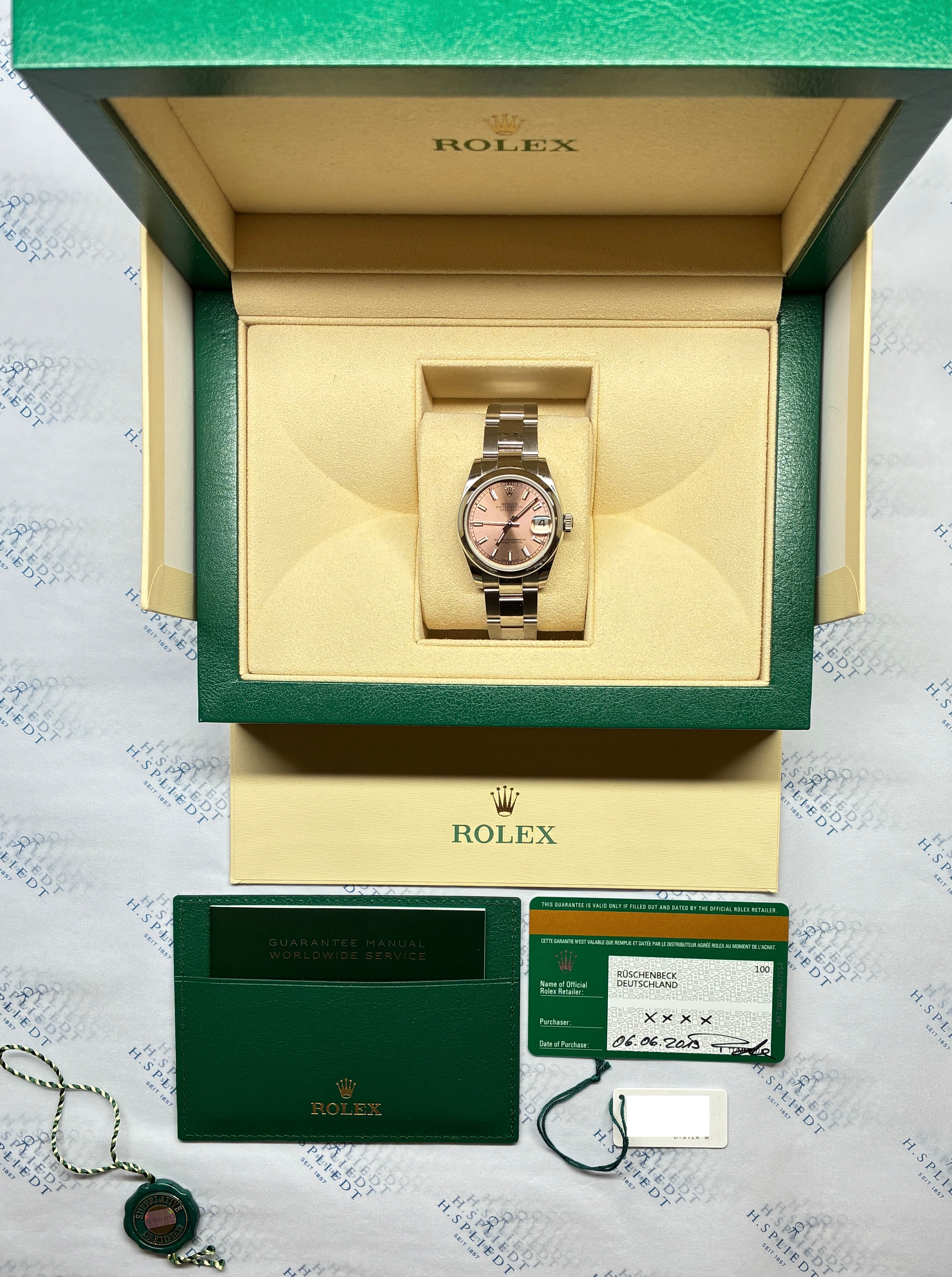 Datejust 31 Pink dial / Full-Set / 2019