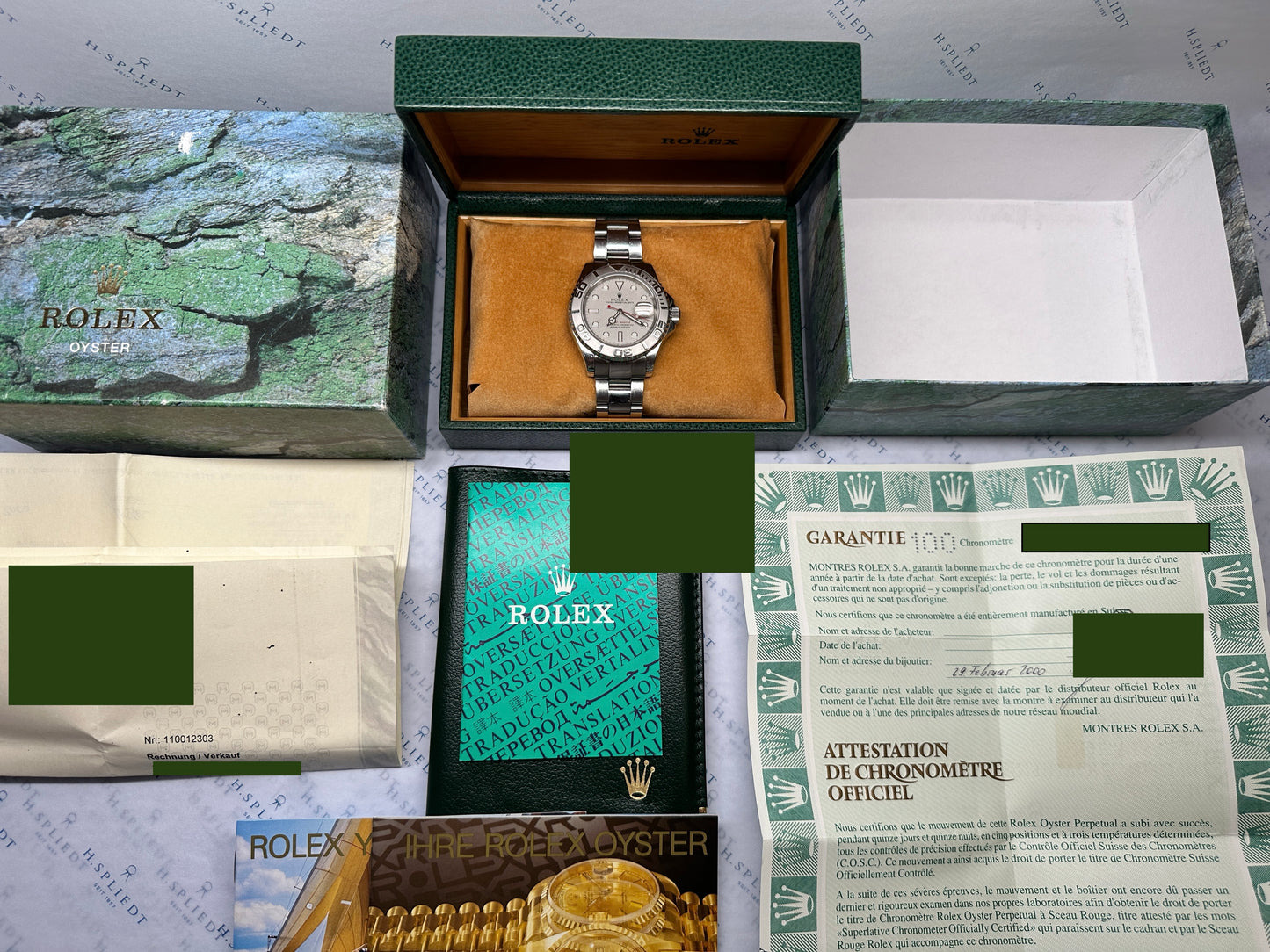 Yacht-Master 40 - Platin Dial / Full Set / LC100 -2000