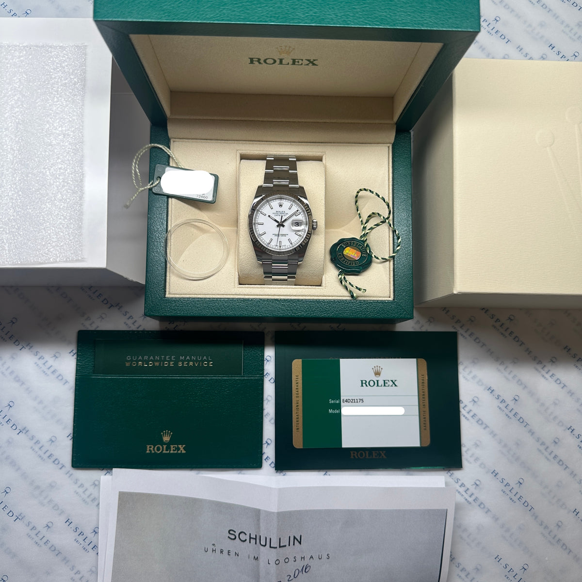Datejust 116234 White Dial / Premium Full Set / Oyster / 2016