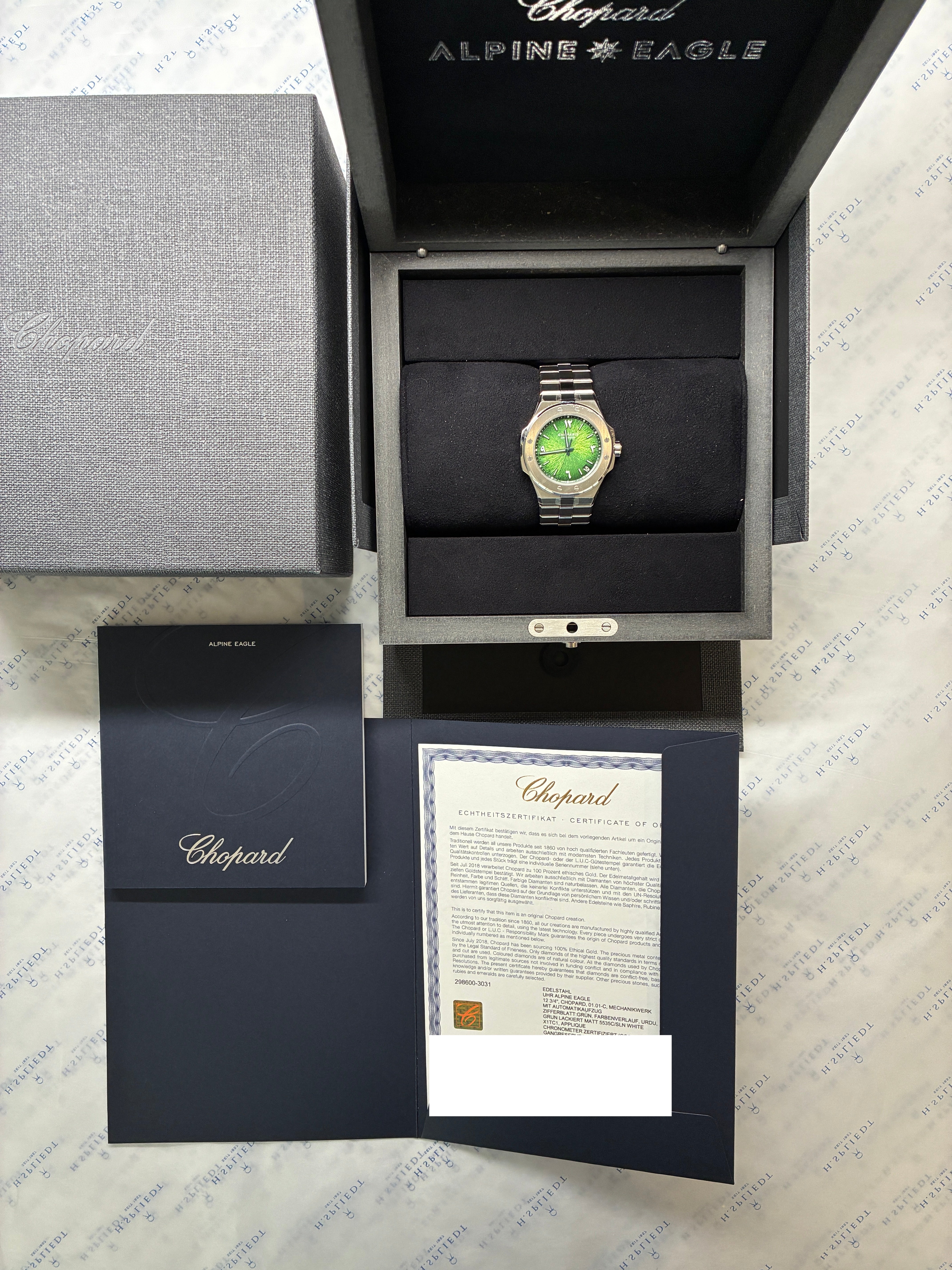 Alpine Eagle / very rare / New / Stickers / Green Dial / Alfardan / Limited 50 / Arabic Dial / Full-Set / 2025