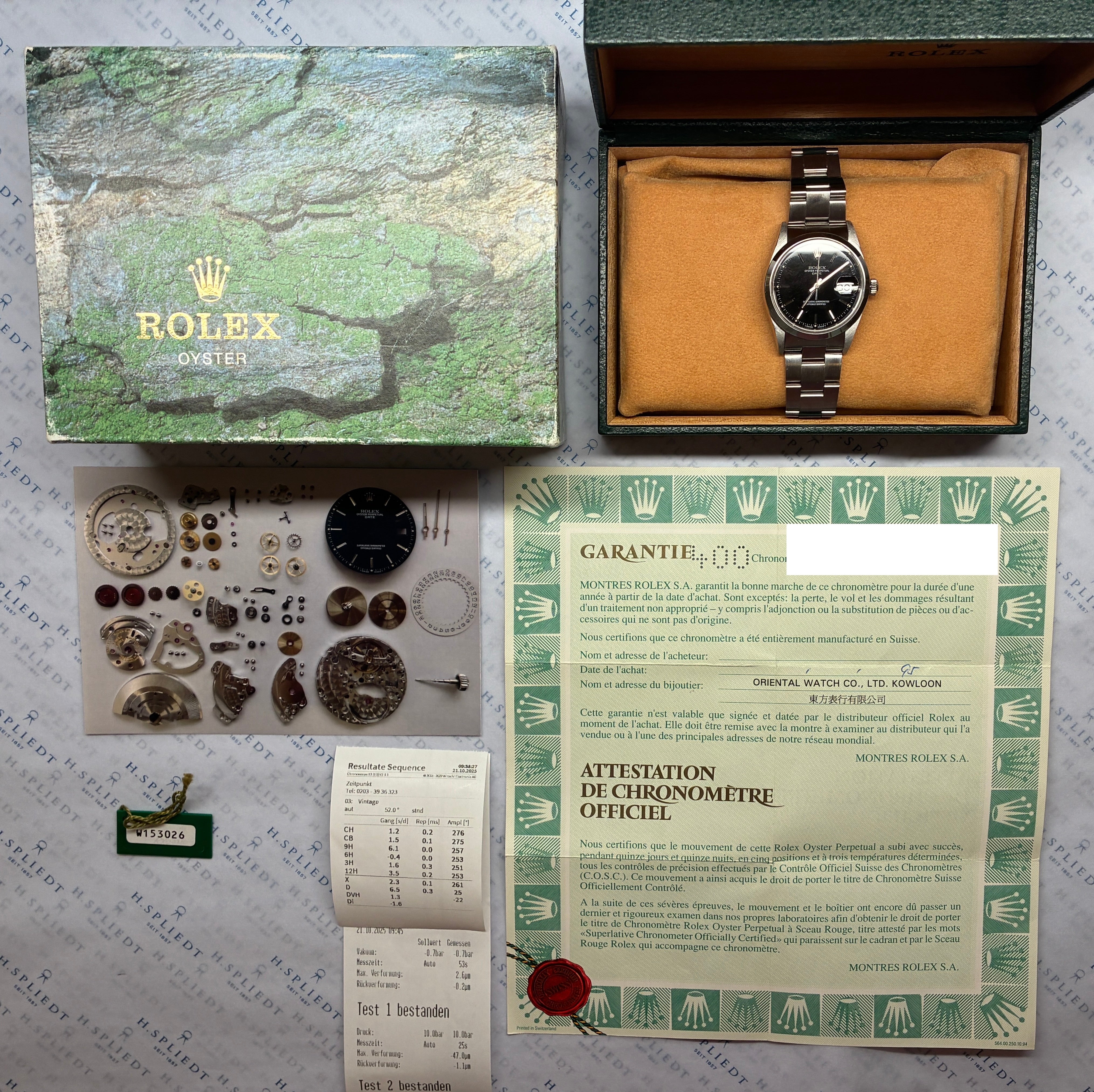 Oyster Perpetual Date 15200 Black Dial / Full Set / Service 2025 / Year 1995