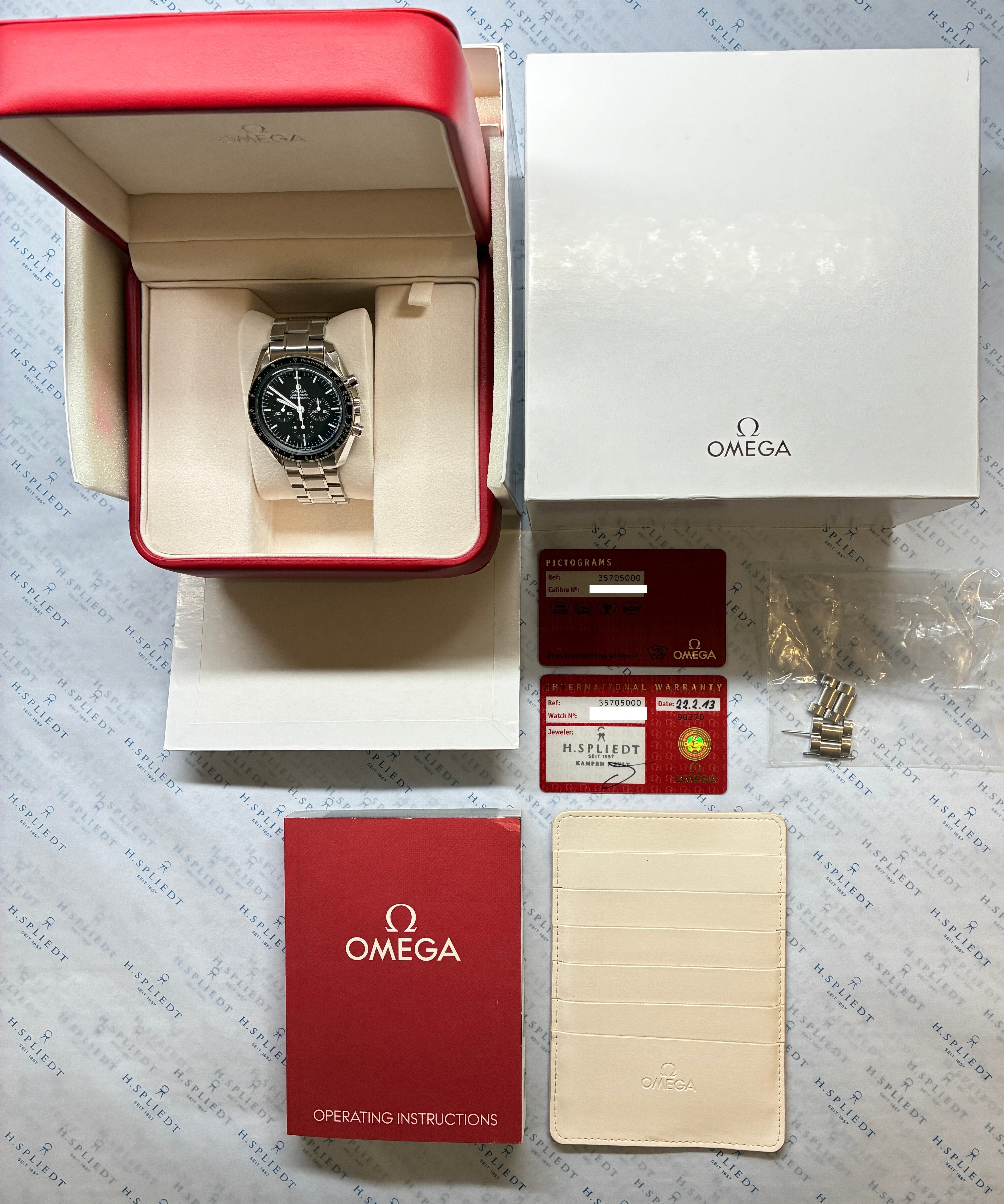 Speedmaster Professional Moonwatch Like New / Hesalit / Full-Set / 2013