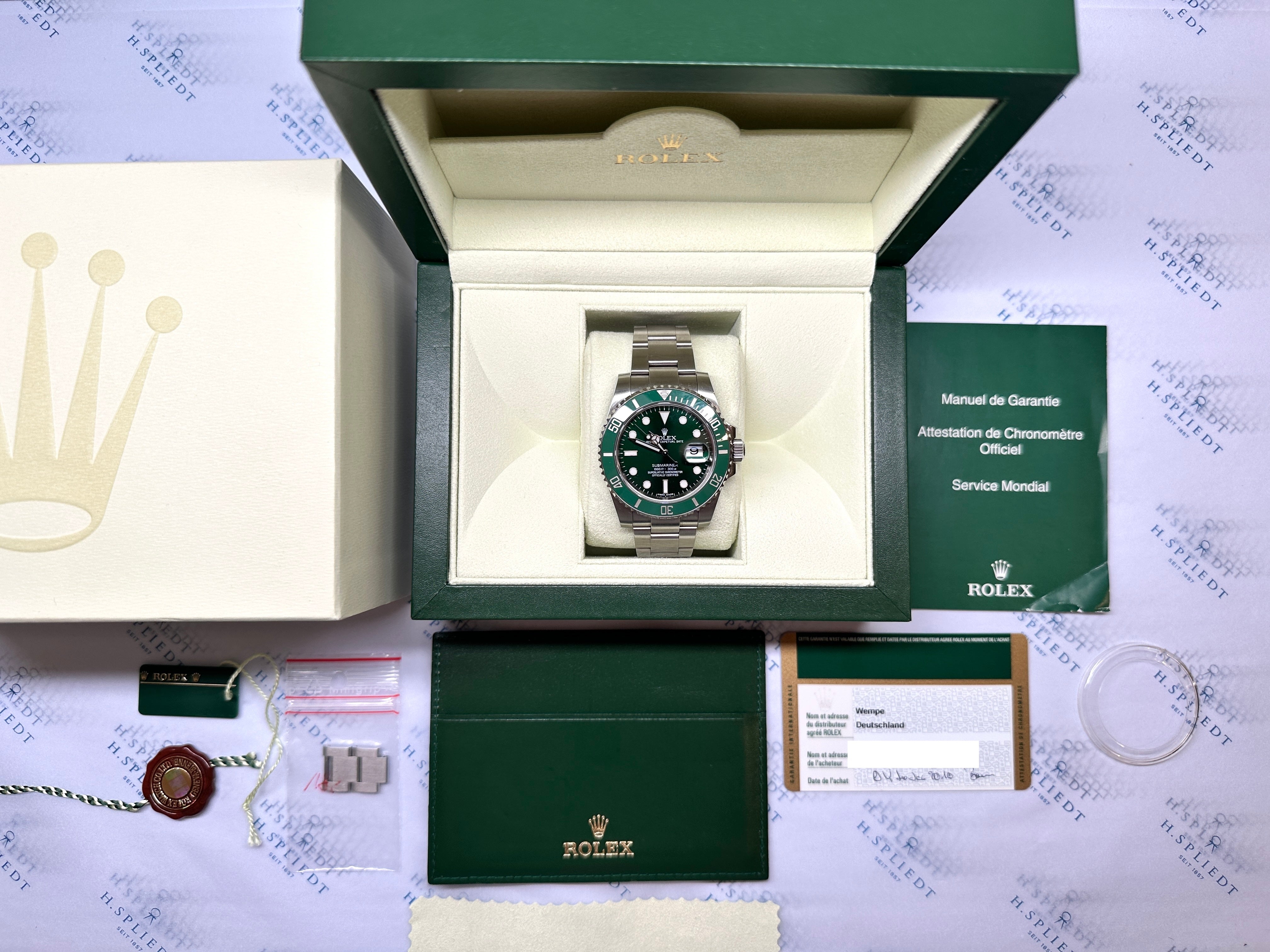 Submariner Date " Hulk " Full Set (2010)