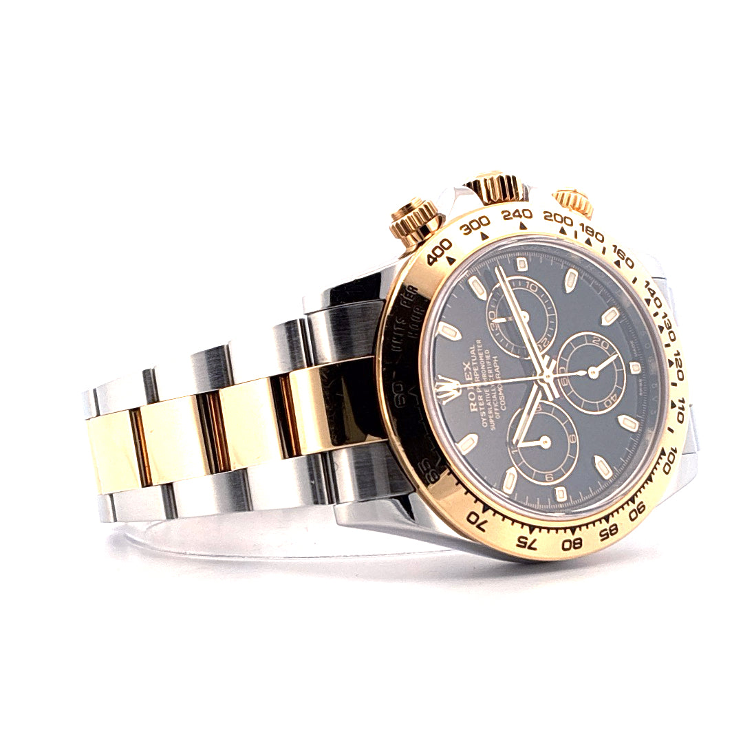 Rolex Daytona Bicolor von 2016 aus Edelstahl und Gelbgold mit dunklem Zifferblatt