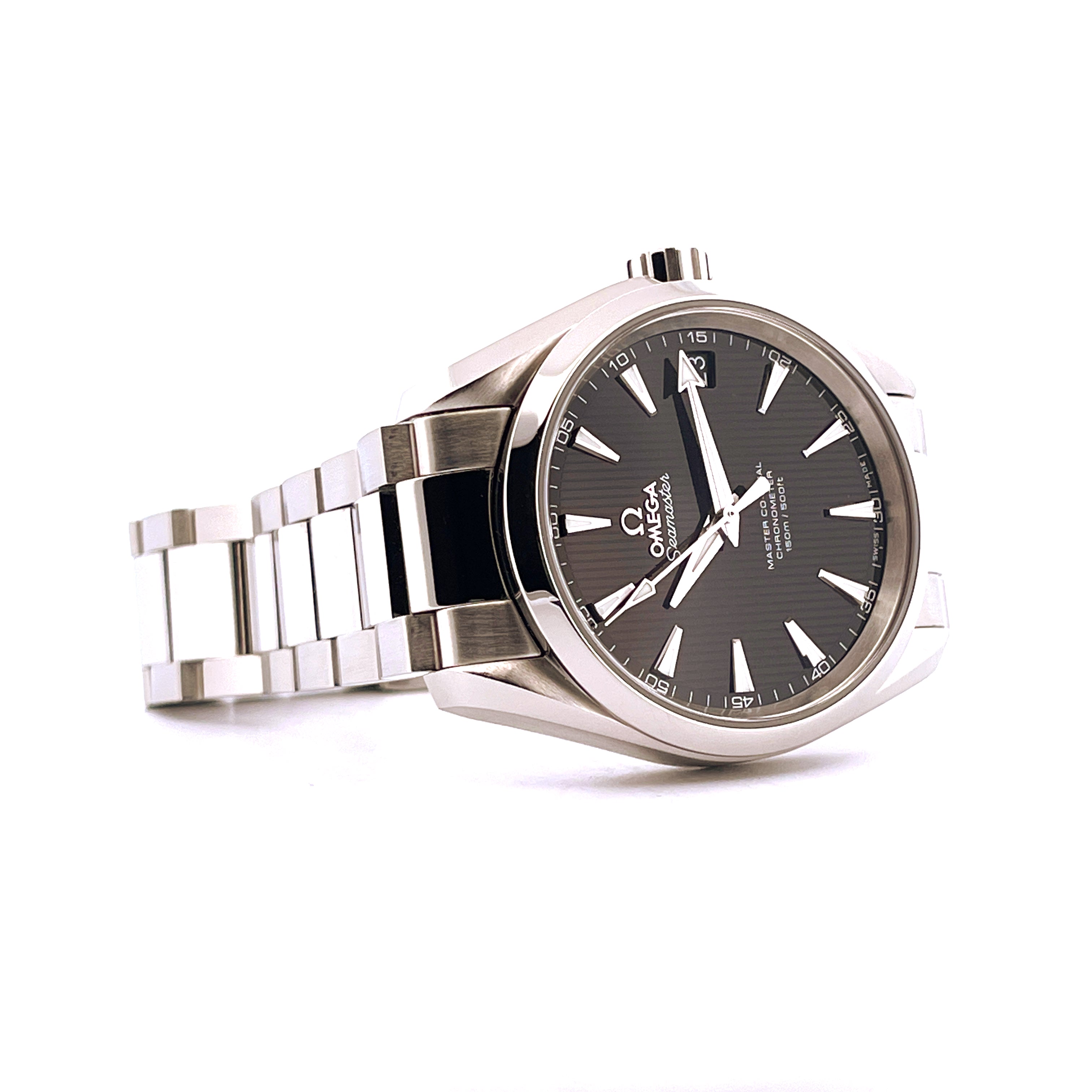 Omega Seamaster Aqua Terra 38,5 Automatik in Stahl mit grauem Zifferblatt