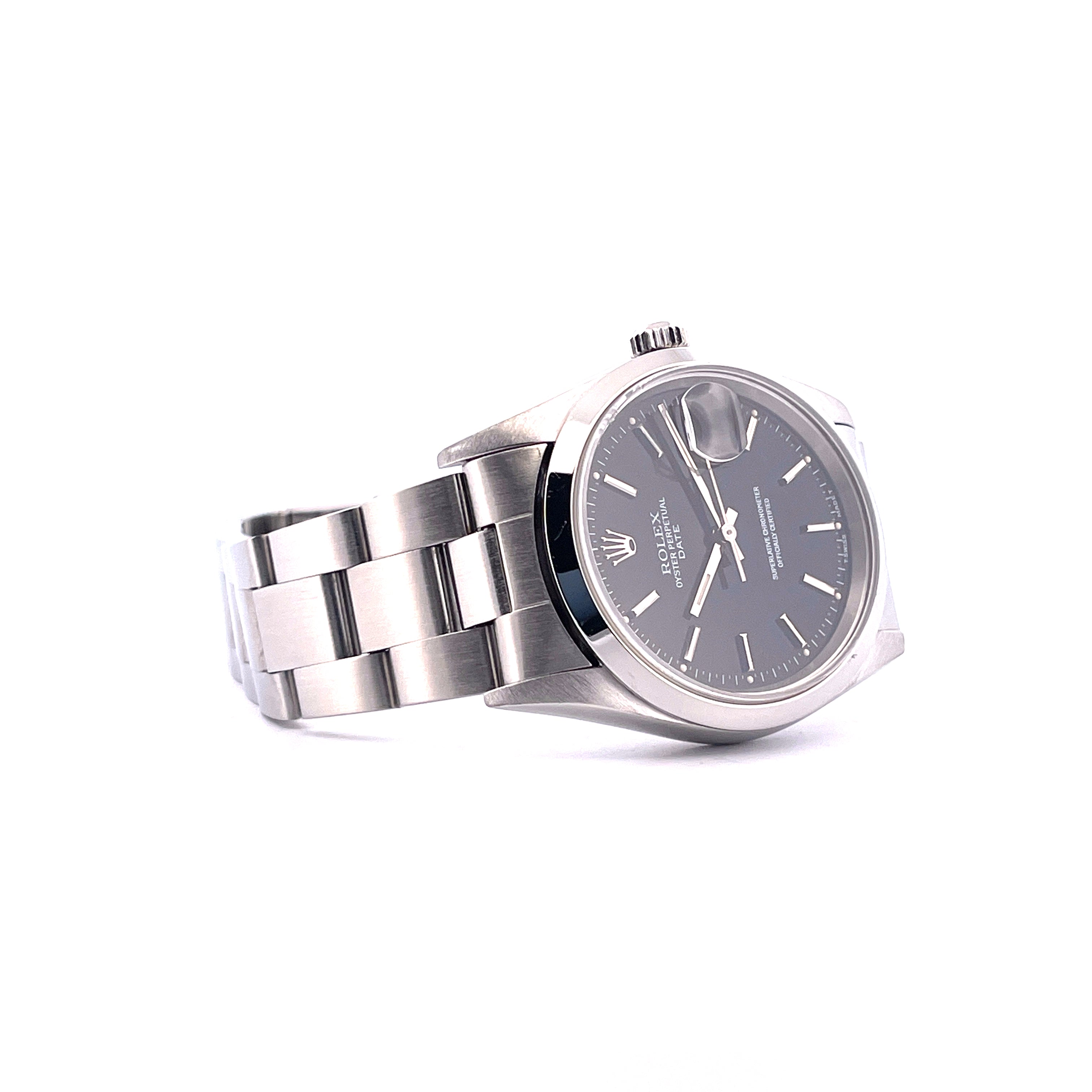 Oyster Perpetual Date 15200 Black Dial / Full Set / Service 2025 / Year 1995