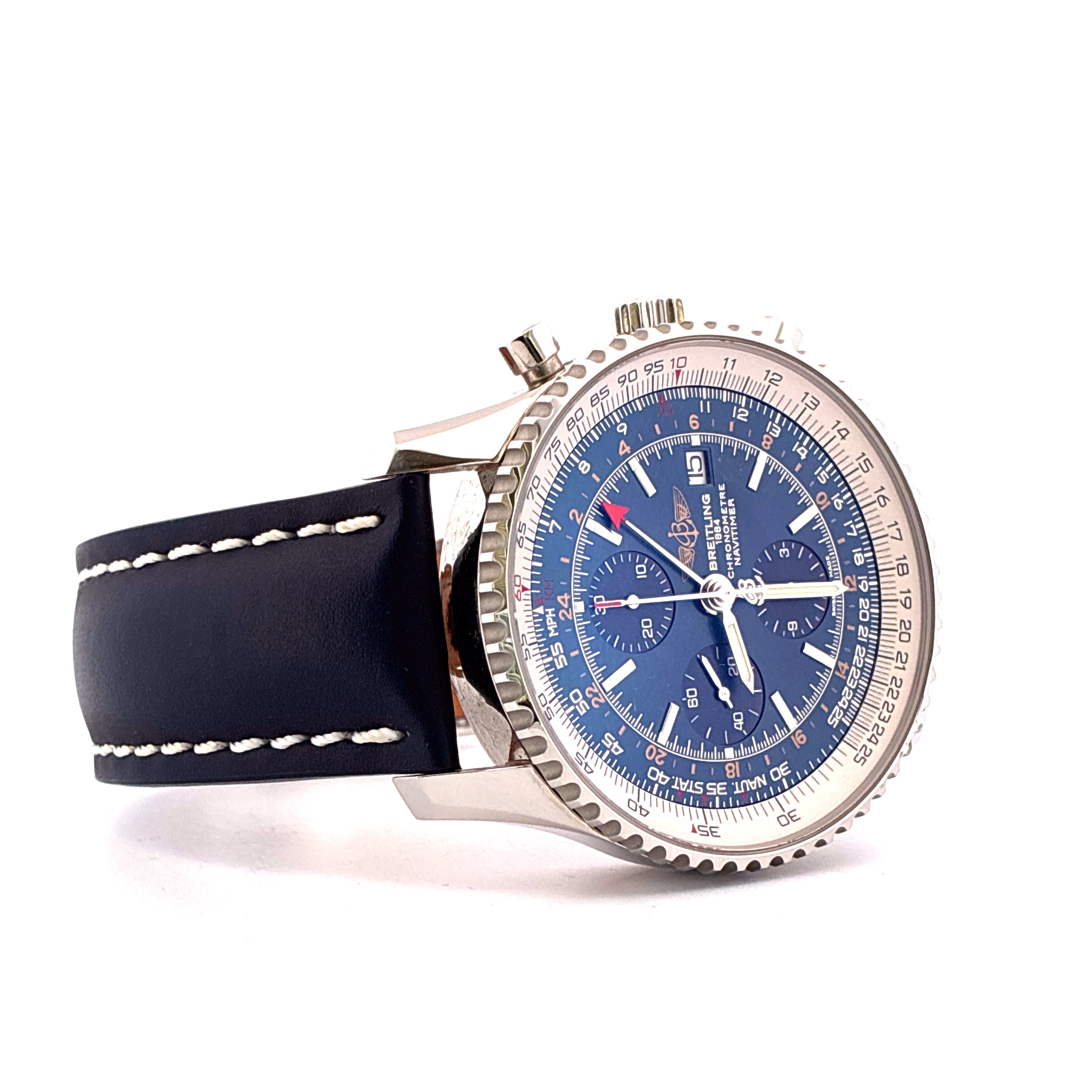Navitimer / World Blue Dial / very good condt. / Full-Set / 2019