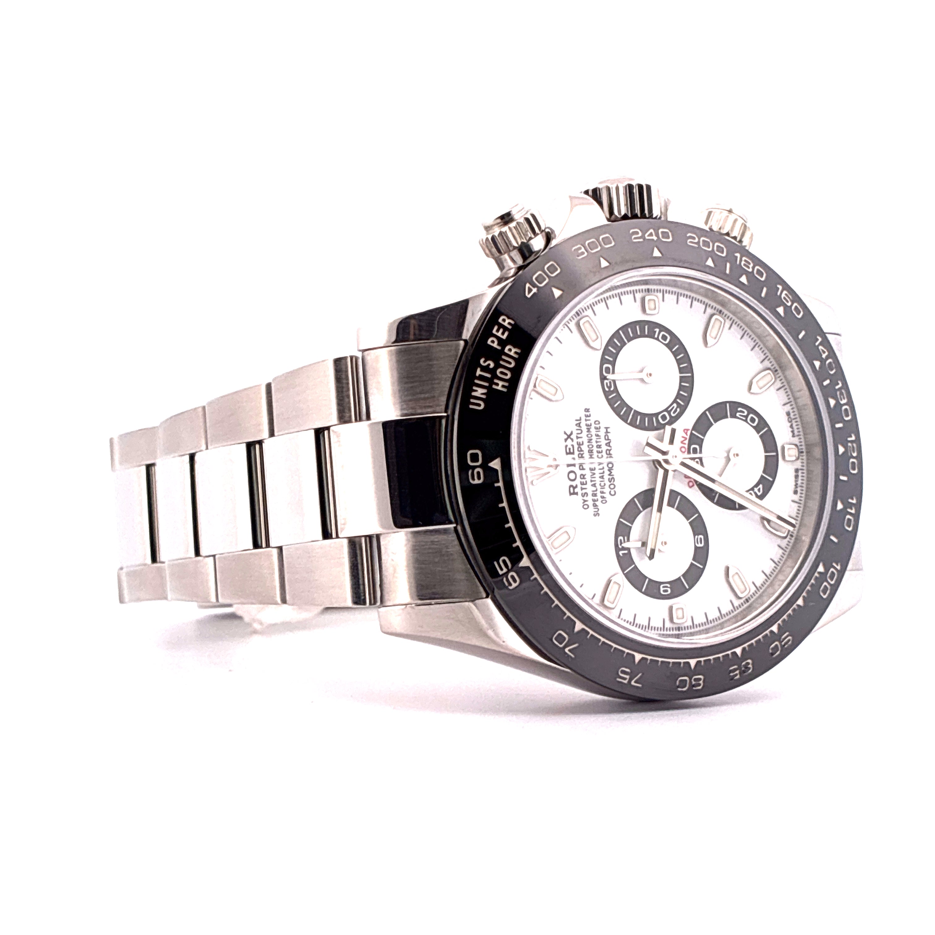 Rolex Daytona Panda aus Stahl, 40 mm, mit silbernem Zifferblatt, Automatikwerk und Stahlarmband