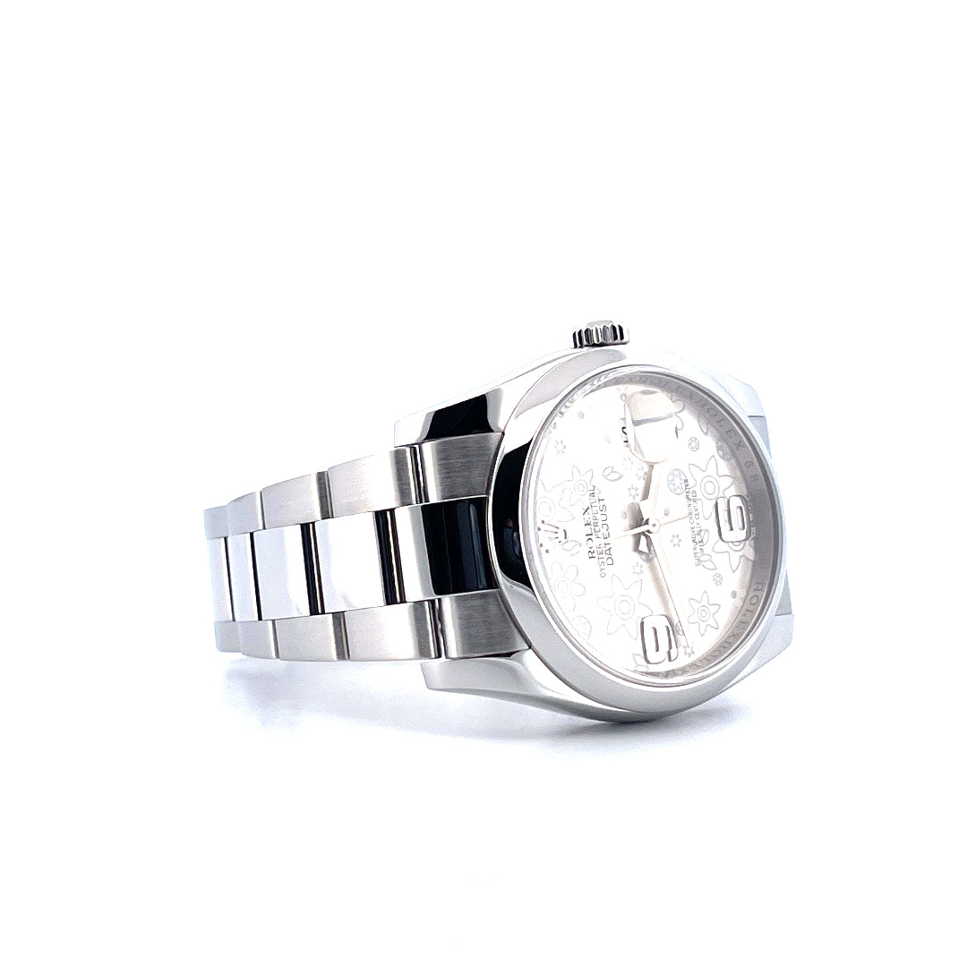 Datejust 36 Floral Motif / Flower Dial / Edelstahl (ca. 2012)