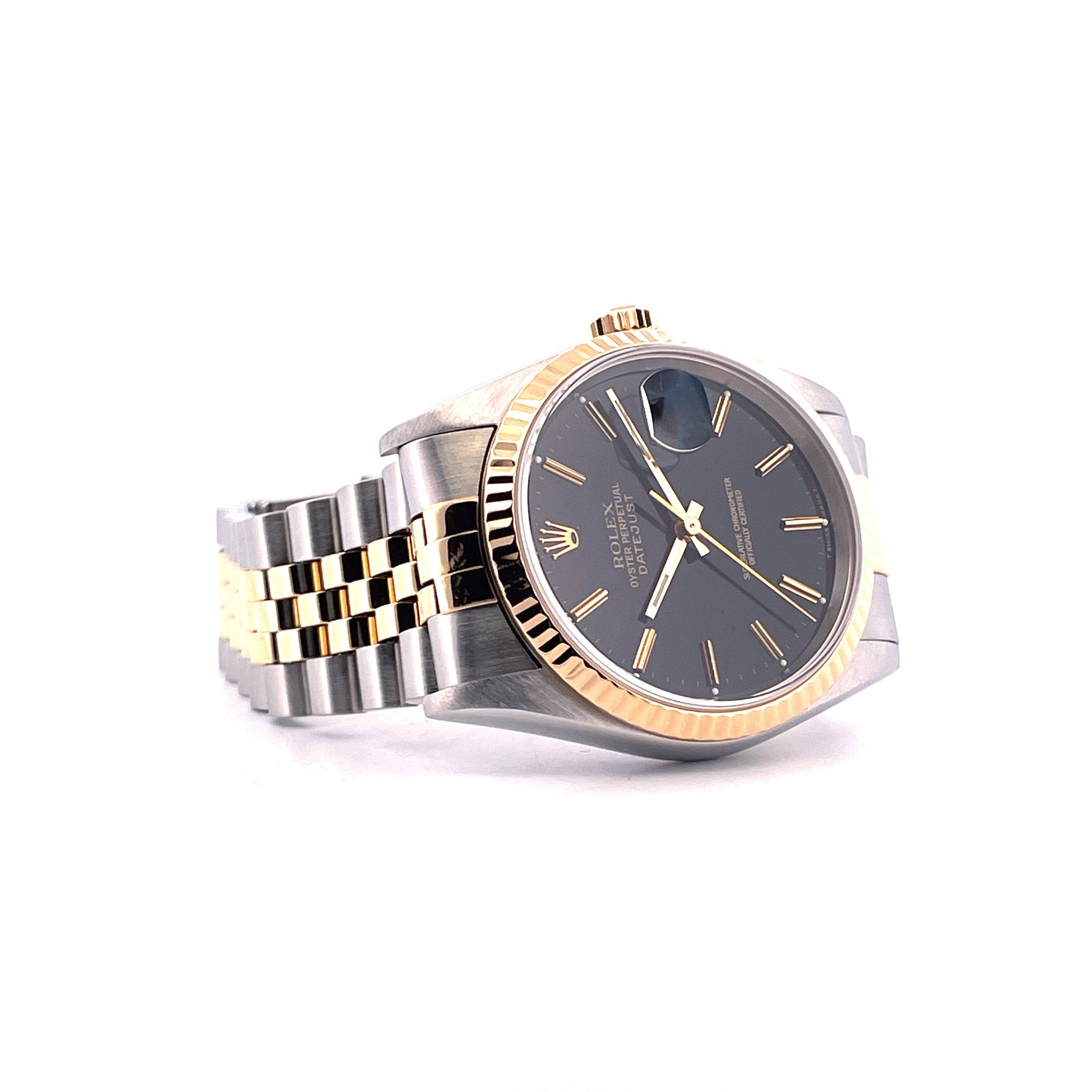 Datejust 36 / Bicolor / Black Dial / Rolex Service 2022 / 2000-2001