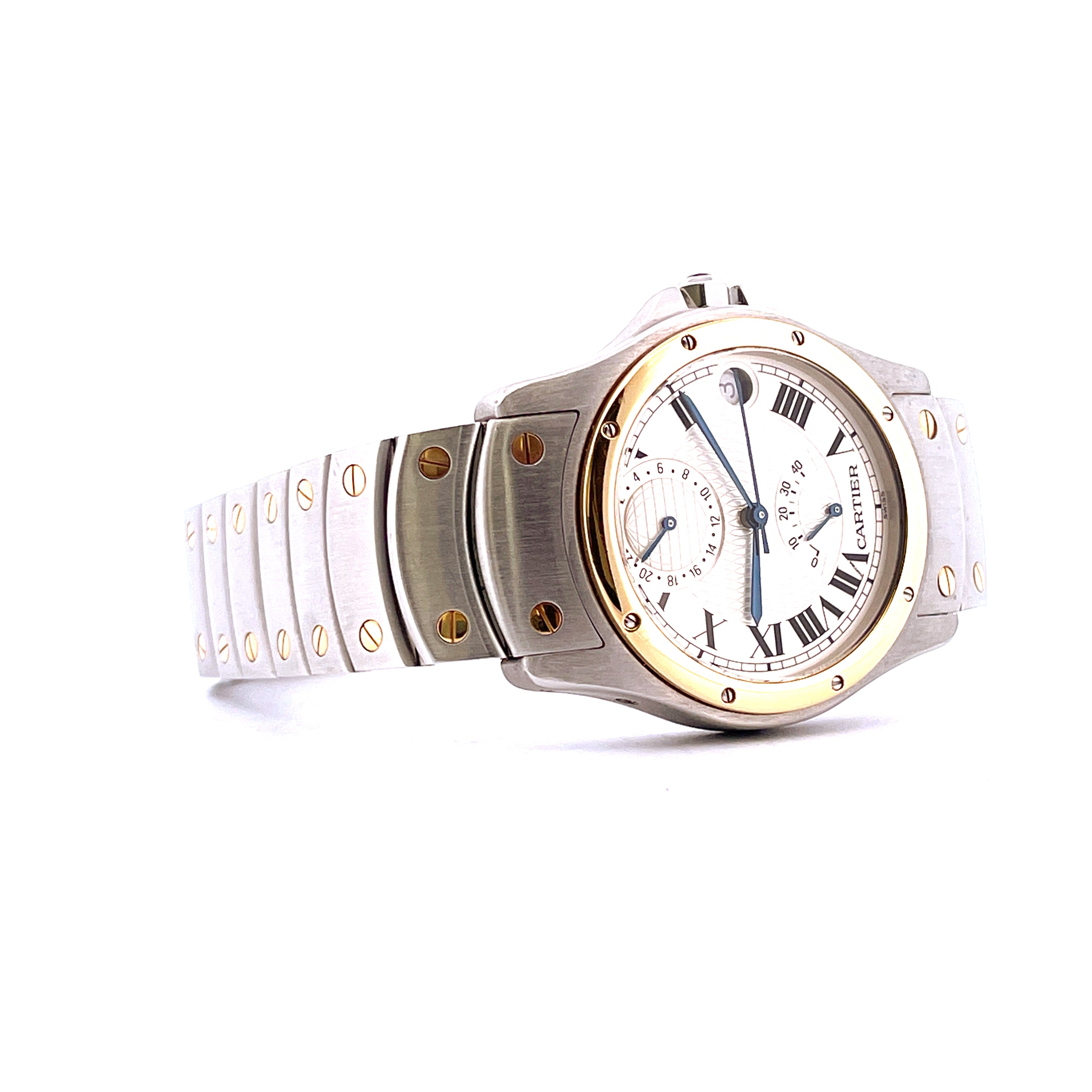 Eine Cartier Santos Ronde 150th Automatic von 1997 mit Stahl-Gold-Gehäuse und Automatikwerk