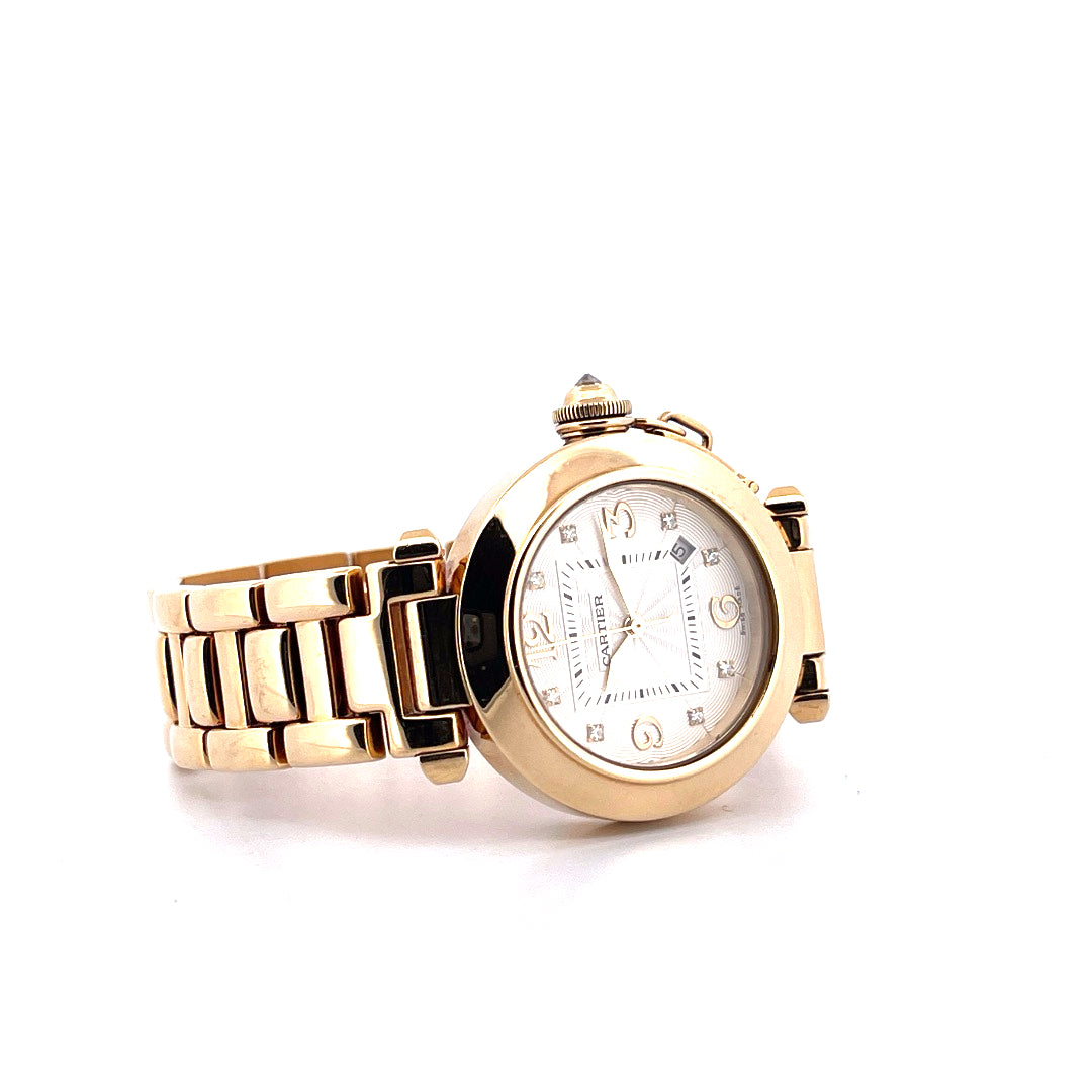 Pasha 18k Yellowgold / diamond crown full set / very good condt. / 2005