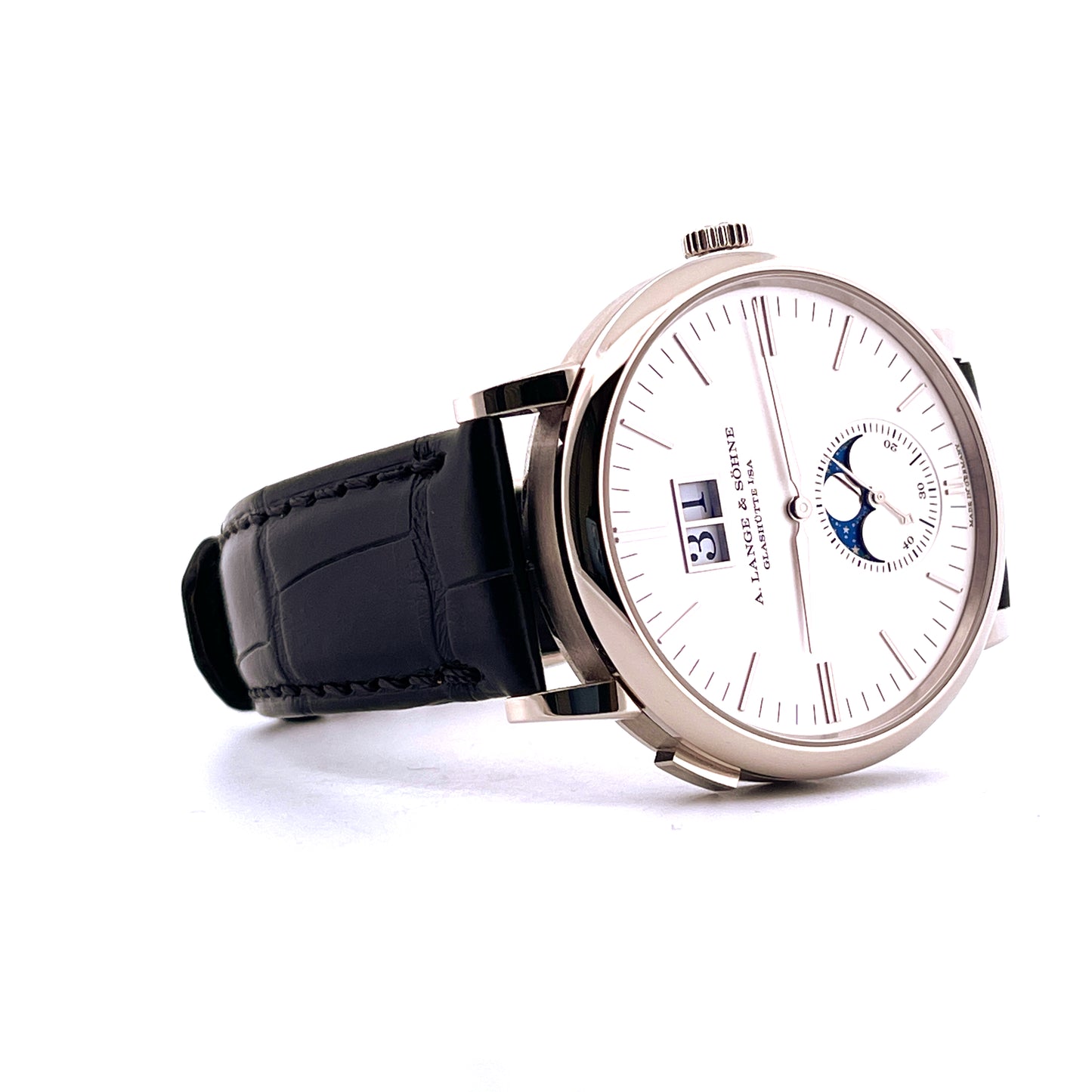 A. Lange & Söhne - Saxonia Moon Phase Whitegold - Juwelier Spliedt
