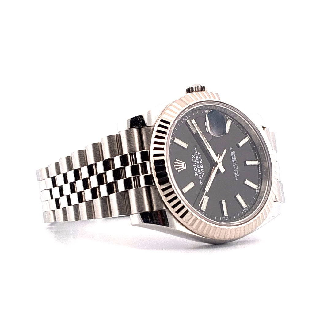 Datejust 41 schwarz Jubilée Stahl/Weißgold (2022)