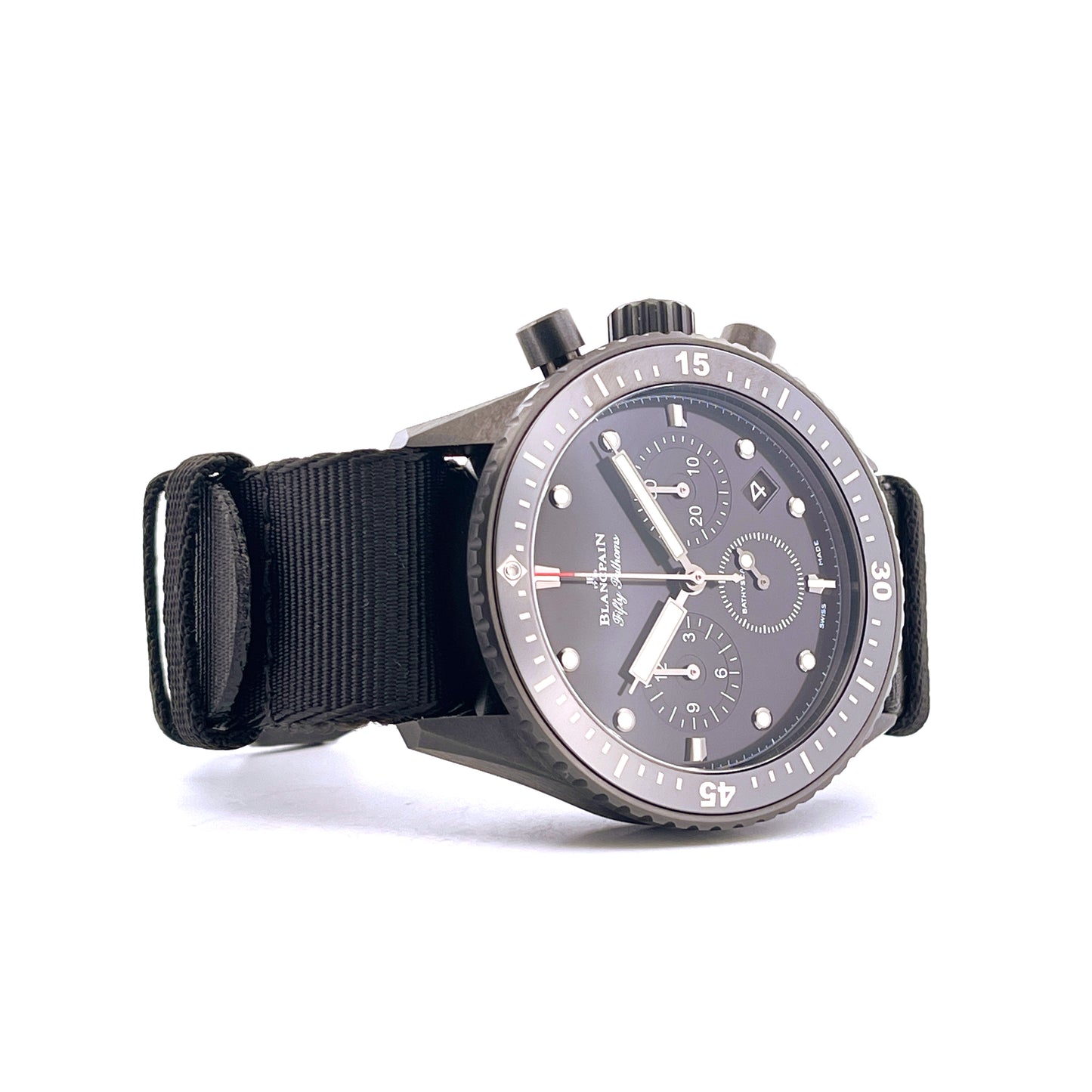 Blancpain - Blancpain Fifty Fathoms Bathyscaphe Flyback Ceramic - Juwelier Spliedt
