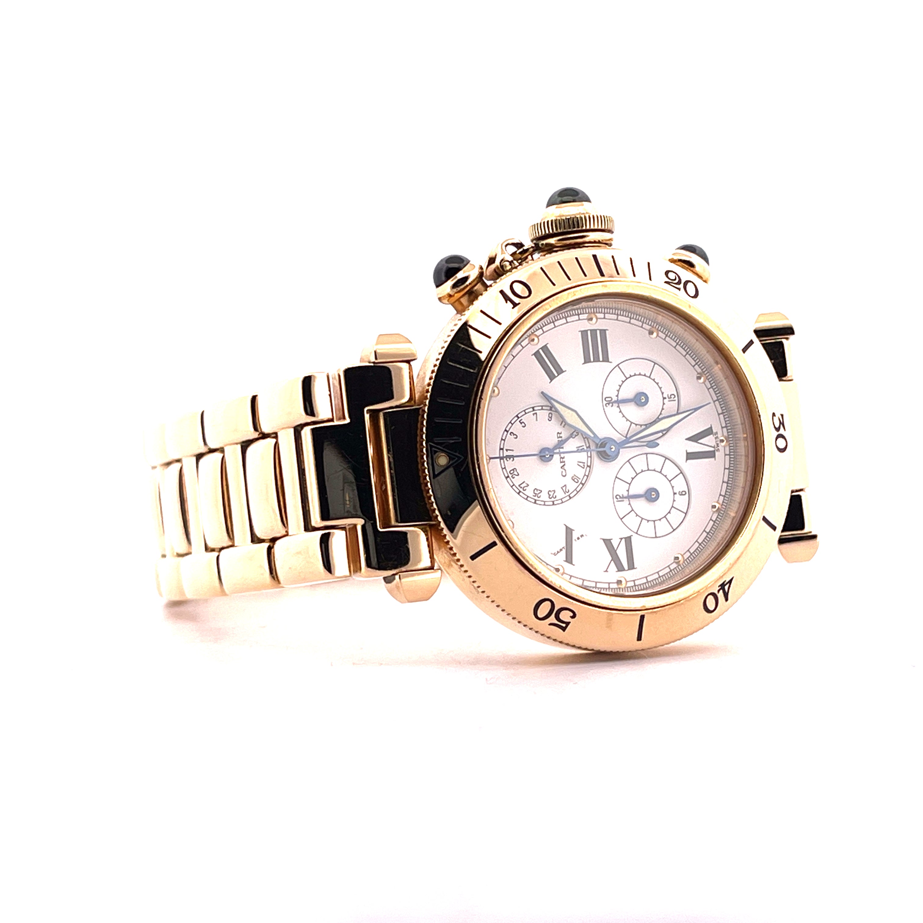 Pasha 35mm Chronograph 18k Full-Gold