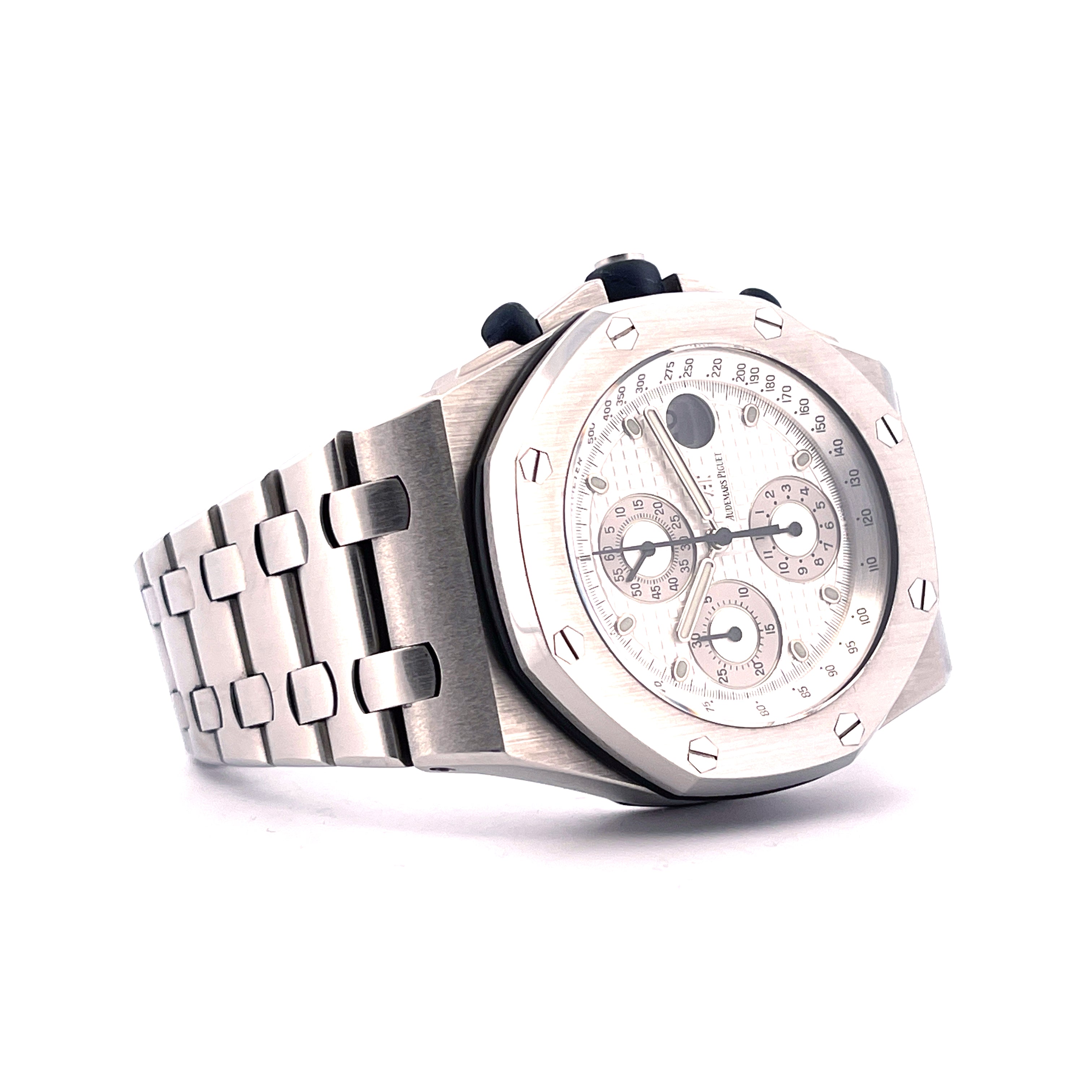 Royal Oak Offshore / Chronograph / White Dial / Papers / stainless steel strap / 2005