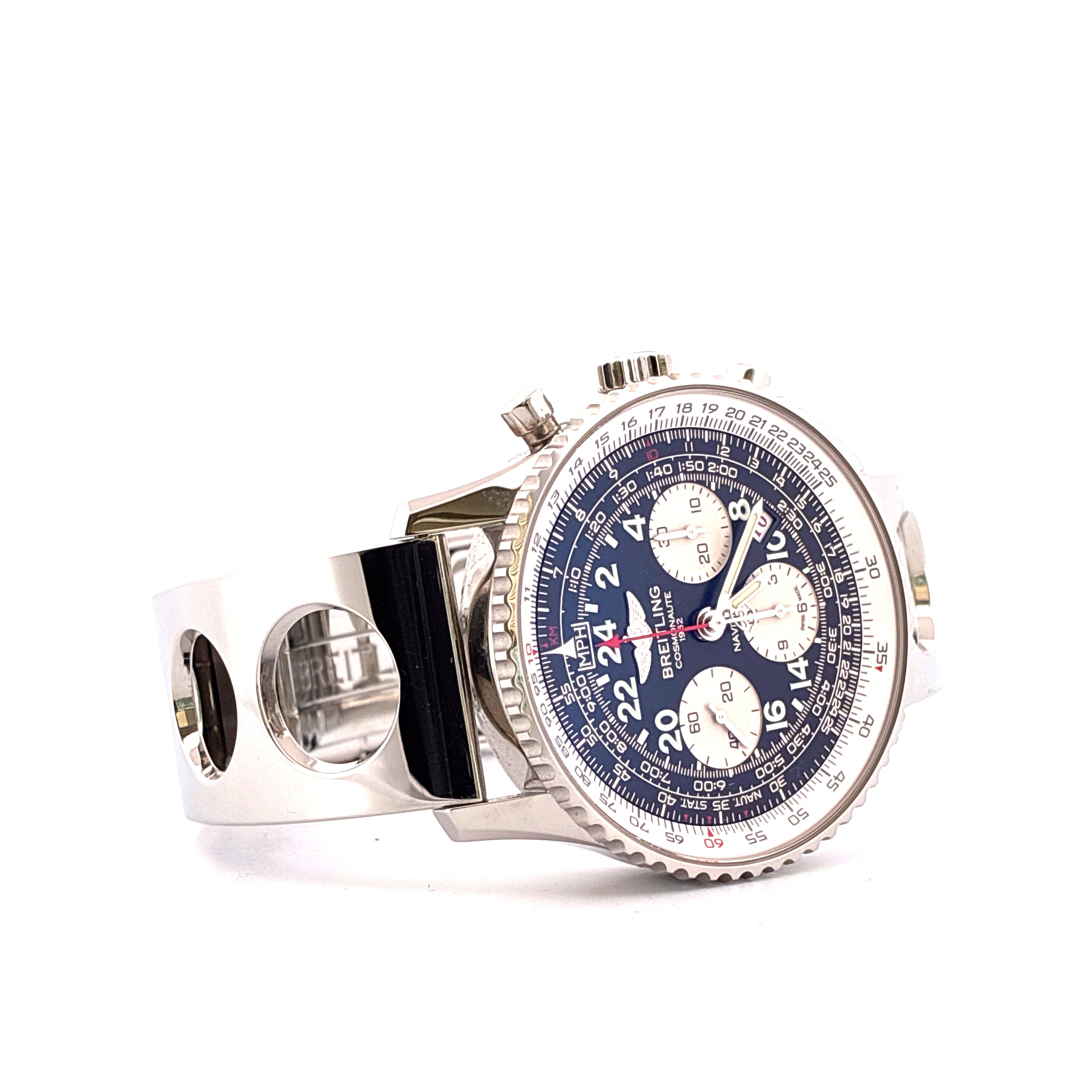 Navitimer Cosmonaute Steel Cuff Bracelet LIMITED EDITION 1.962 / incl Rubber Strap and Folding Clasp / very good Condt. / Premium Full Set / 2014