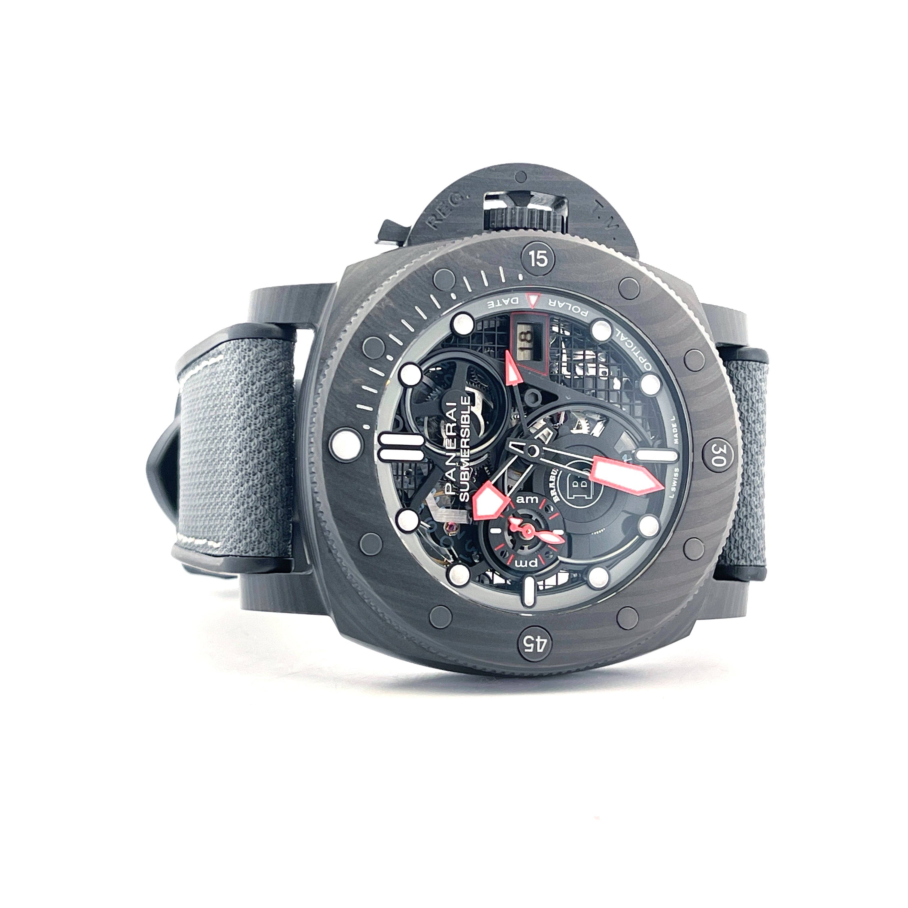 Submersible Carbotec S Brabus Black Ops Pam01240 / Limited Edition 1 of 100 / like new / Full Set + 2nd Strap / Firenze 2022